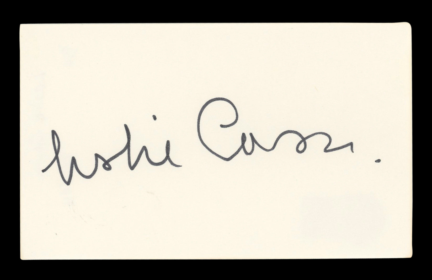 Leslie Caron An American in Paris Signed 3x5 Index Card Autographed BAS #AD70140