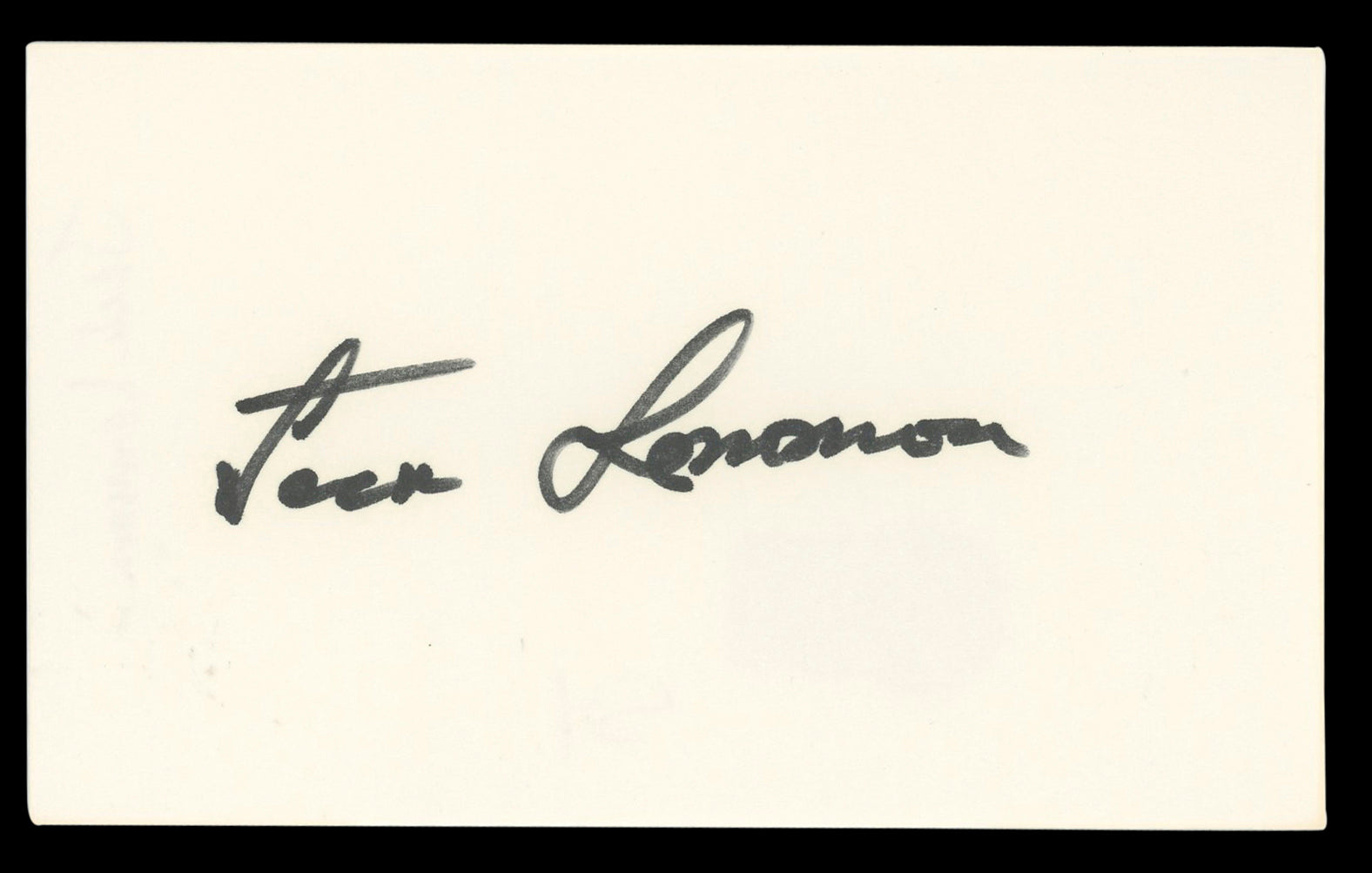 Jack Lemmon The Apartment Authentic Signed 3x5 Index Card BAS #BL98518