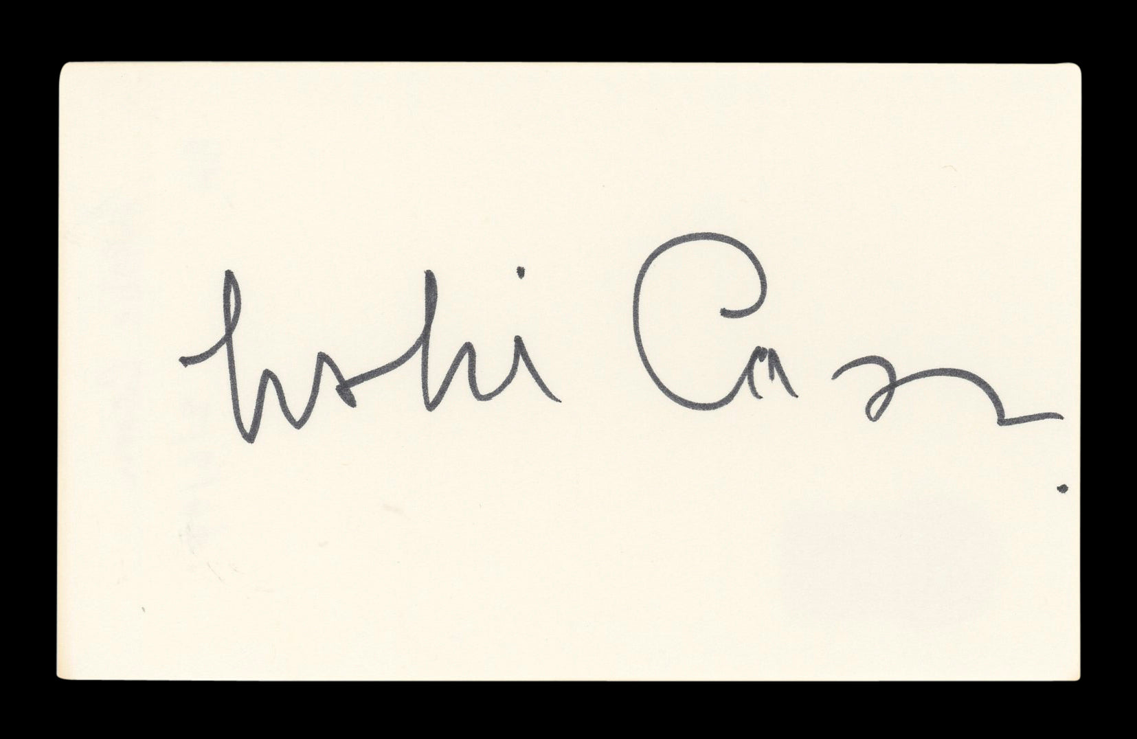 Leslie Caron An American in Paris Signed 3x5 Index Card Autographed BAS #AD70141