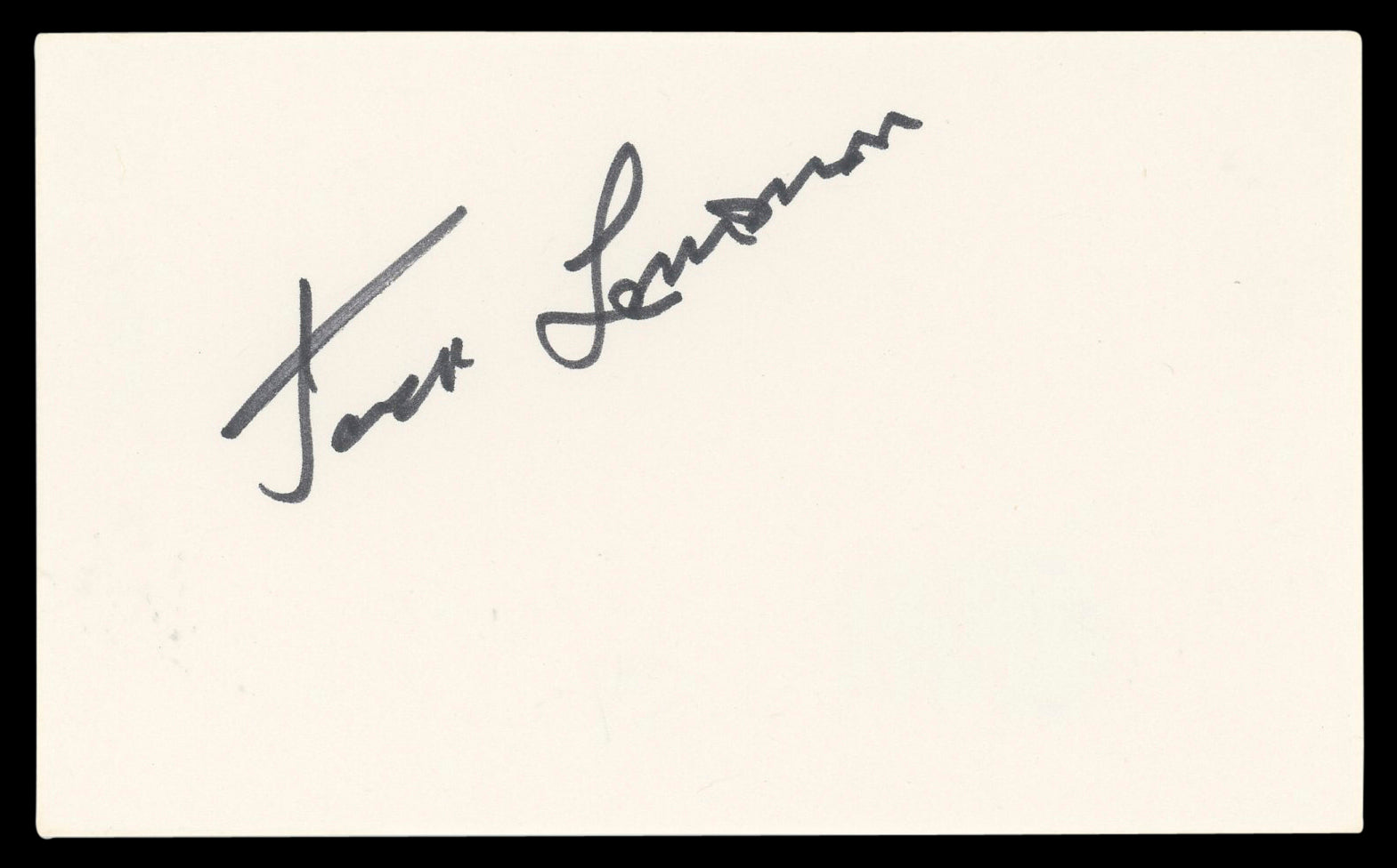 Jack Lemmon The Apartment Authentic Signed 3x5 Index Card BAS #BL98517