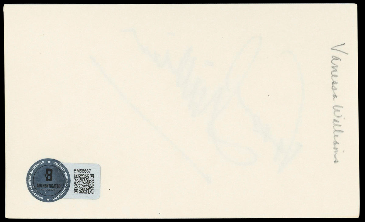 Vanessa Williams Desperate Housewives Signed 3x5 Index Card BAS #BM58667