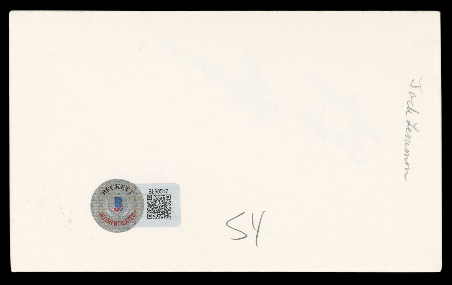 Jack Lemmon The Apartment Authentic Signed 3x5 Index Card BAS #BL98517