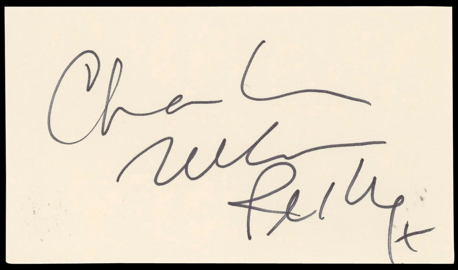 Charles Nelson Reilly Millennium Authentic Signed 3x5 Index Card BAS #BN89422