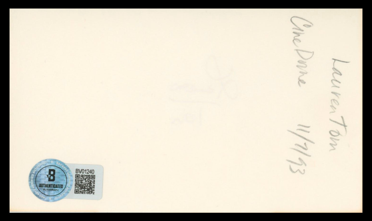 Lauren Tom Futurama Authentic Signed 3x5 Index Card BAS #BV01240