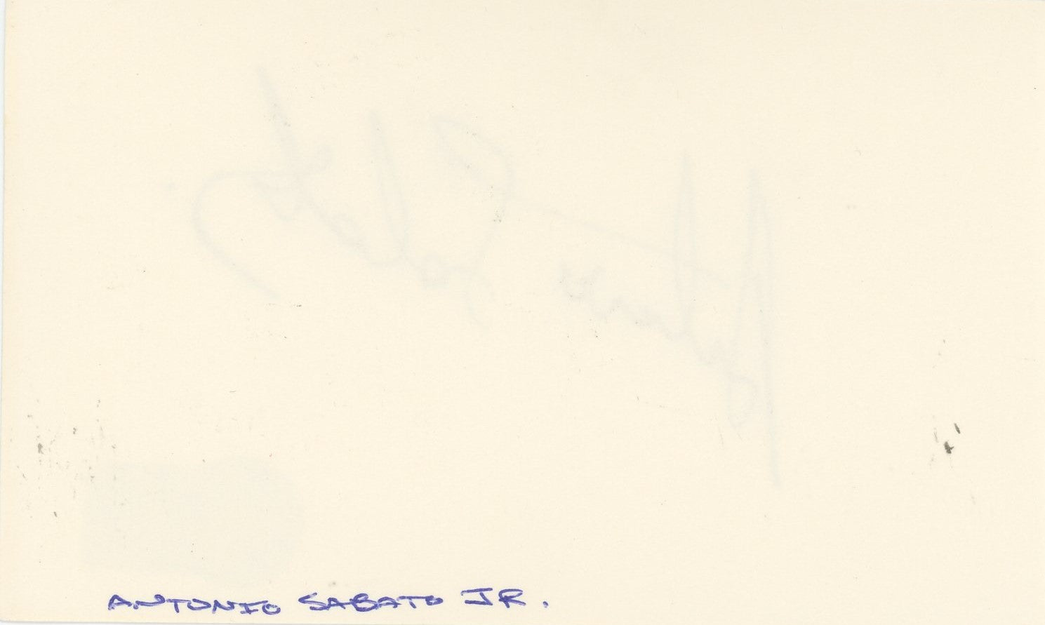 Antonio Sabato Jr. General Hospital Authentic Signed 3x5 Index Card BAS #BQ45357
