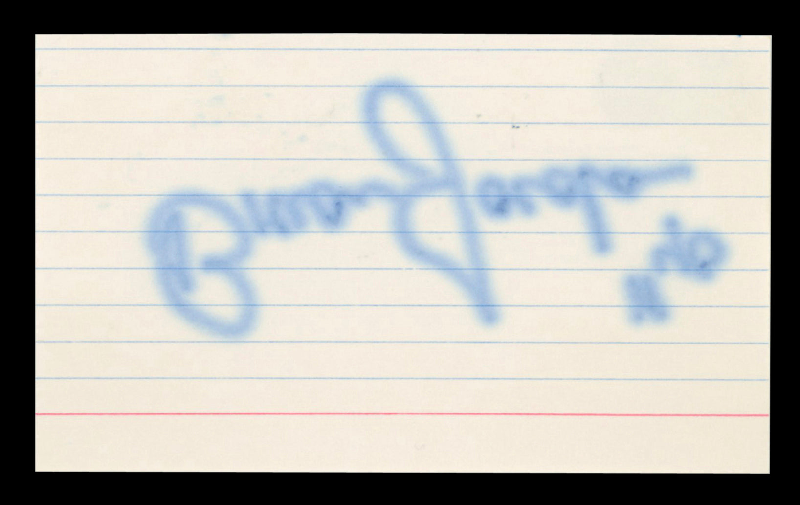 Falcons Brian Jordan "40" Authentic Signed 3x5 Index Card BAS #BT03632