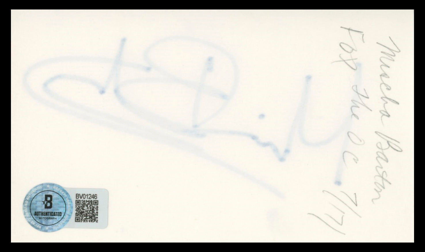 Mischa Barton The O.C. Authentic Signed 3x5 Index Card Autographed BAS #BV01246