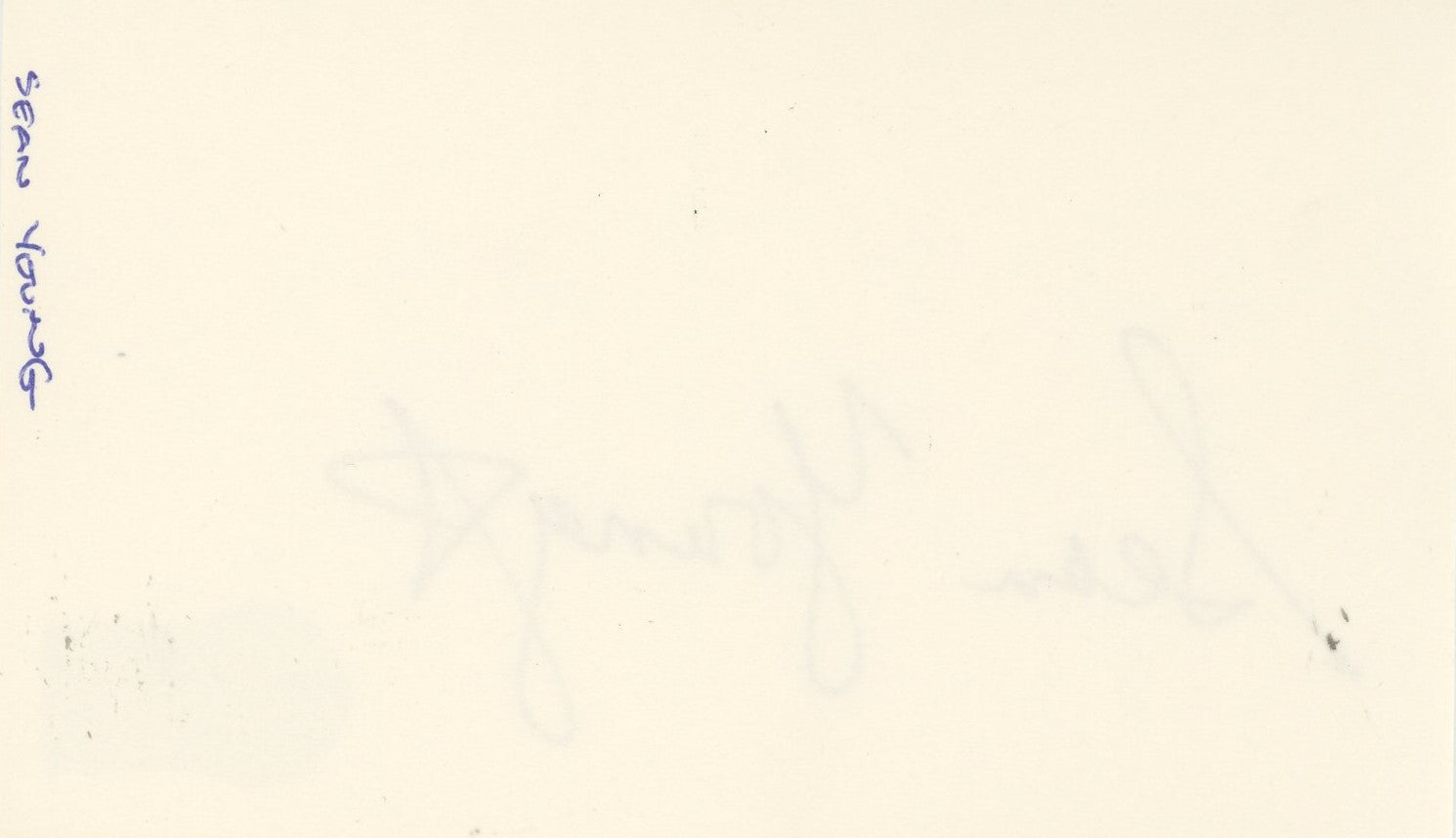 Sean Young Blade Runner Authentic Signed 3x5 Index Card BAS #BQ45368