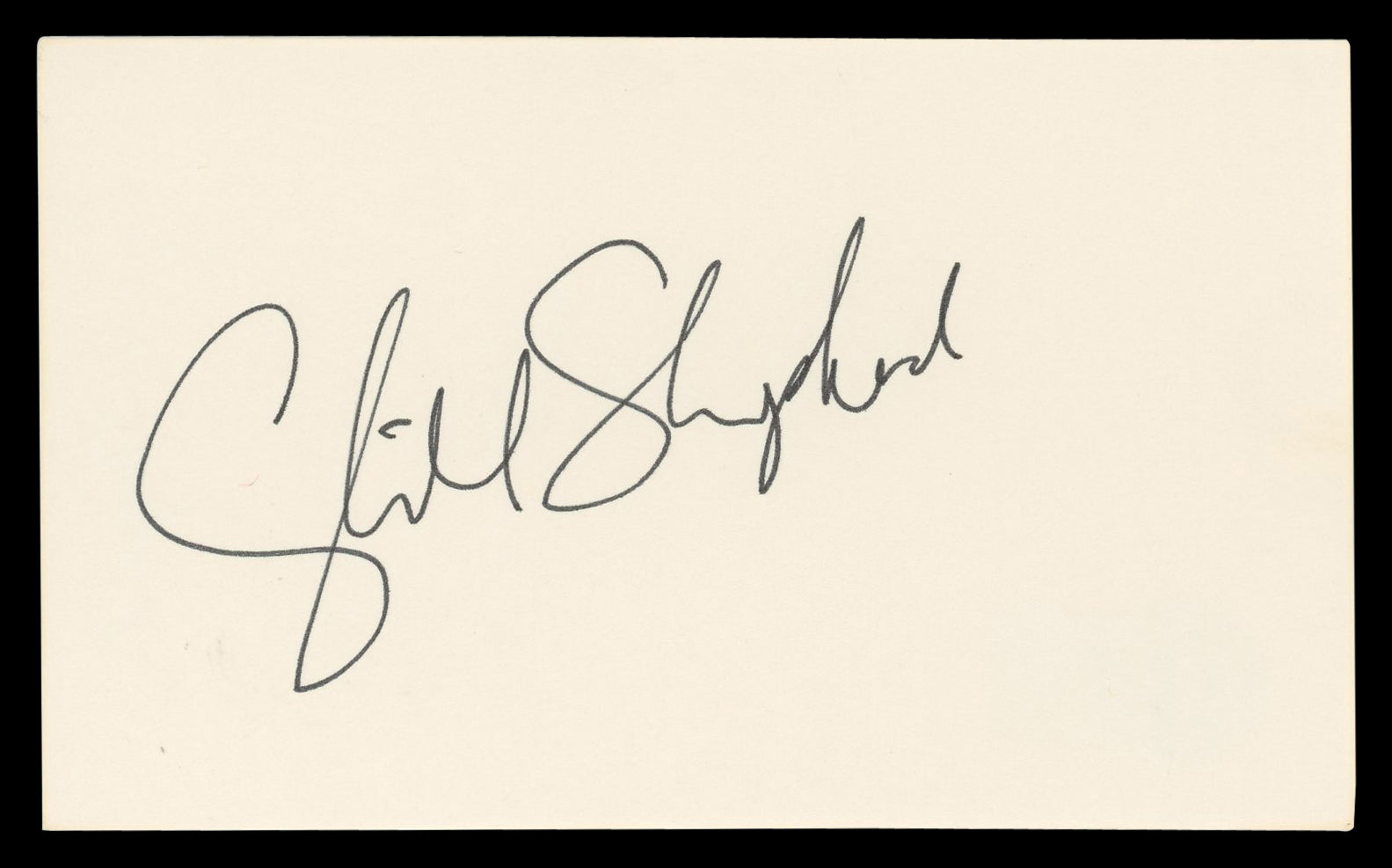 Cybill Shepherd Moonlighting Authentic Signed 3x5 Index Card BAS #BN06358