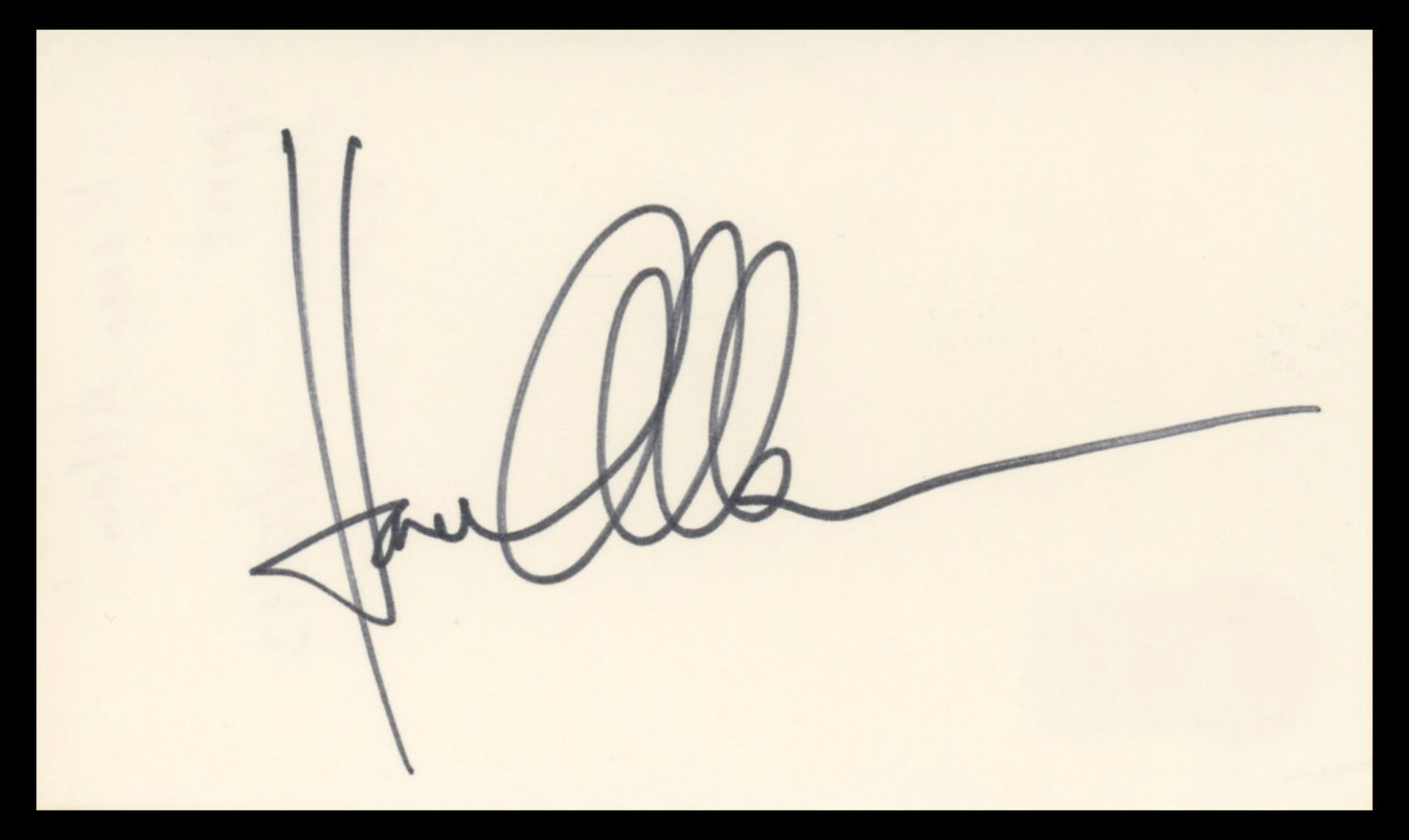 Karen Allen Indiana Jones Authentic Signed 3x5 Index Card BAS #BV01250