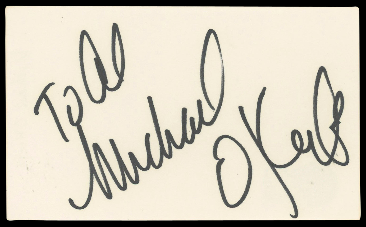 Michael O'Keefe Caddyshack "To Al" Authentic Signed 3x5 Index Card BAS #BN89431