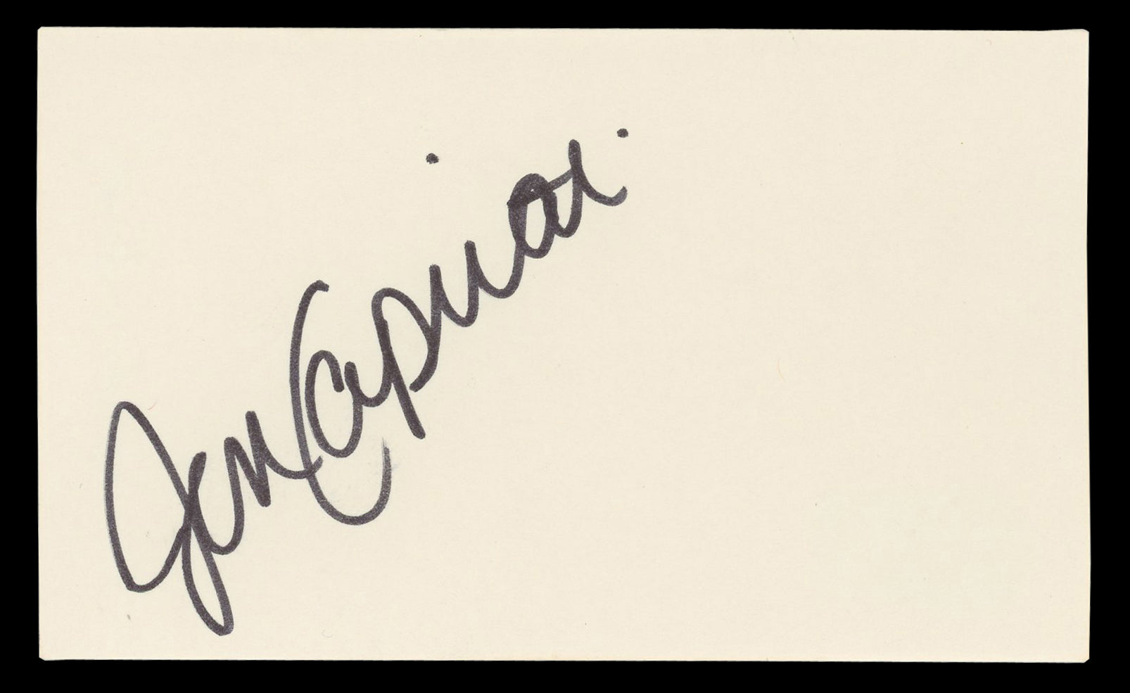 Jennifer Carpenter Dexter Authentic Signed 3x5 Index Card BAS #BN06360