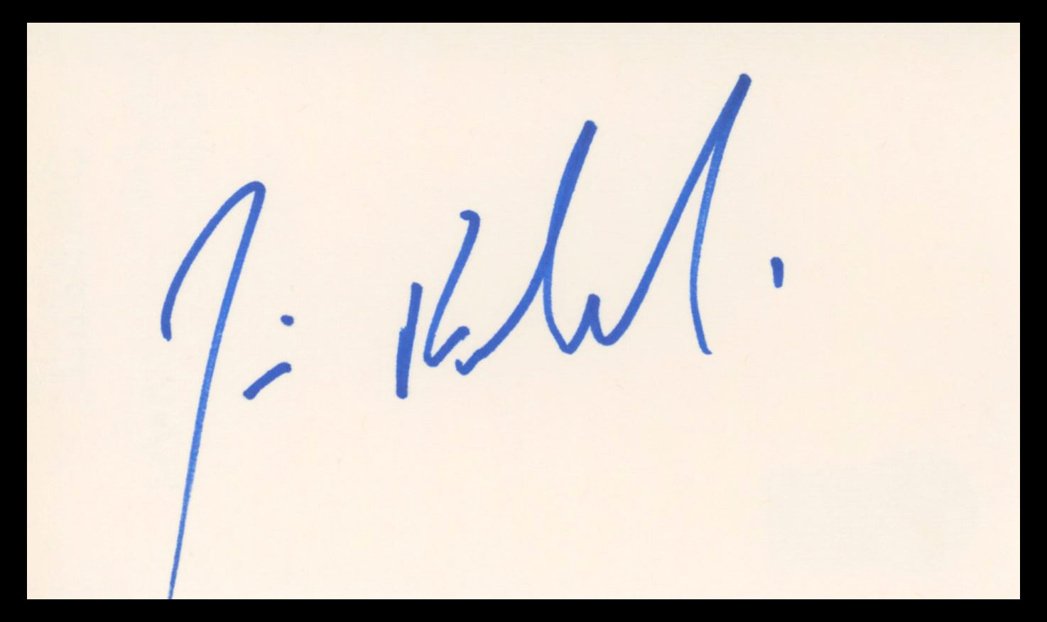 Jim Belushi According To Jim Authentic Signed 3x5 Index Card BAS #BV04106