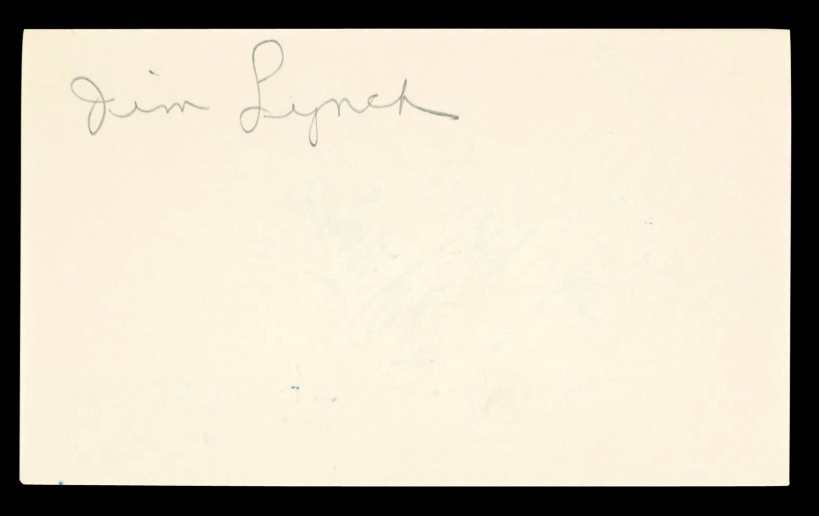 Chiefs Jim Lynch "KC Chiefs" Authentic Signed 3x5 Index Card BAS #BT03684