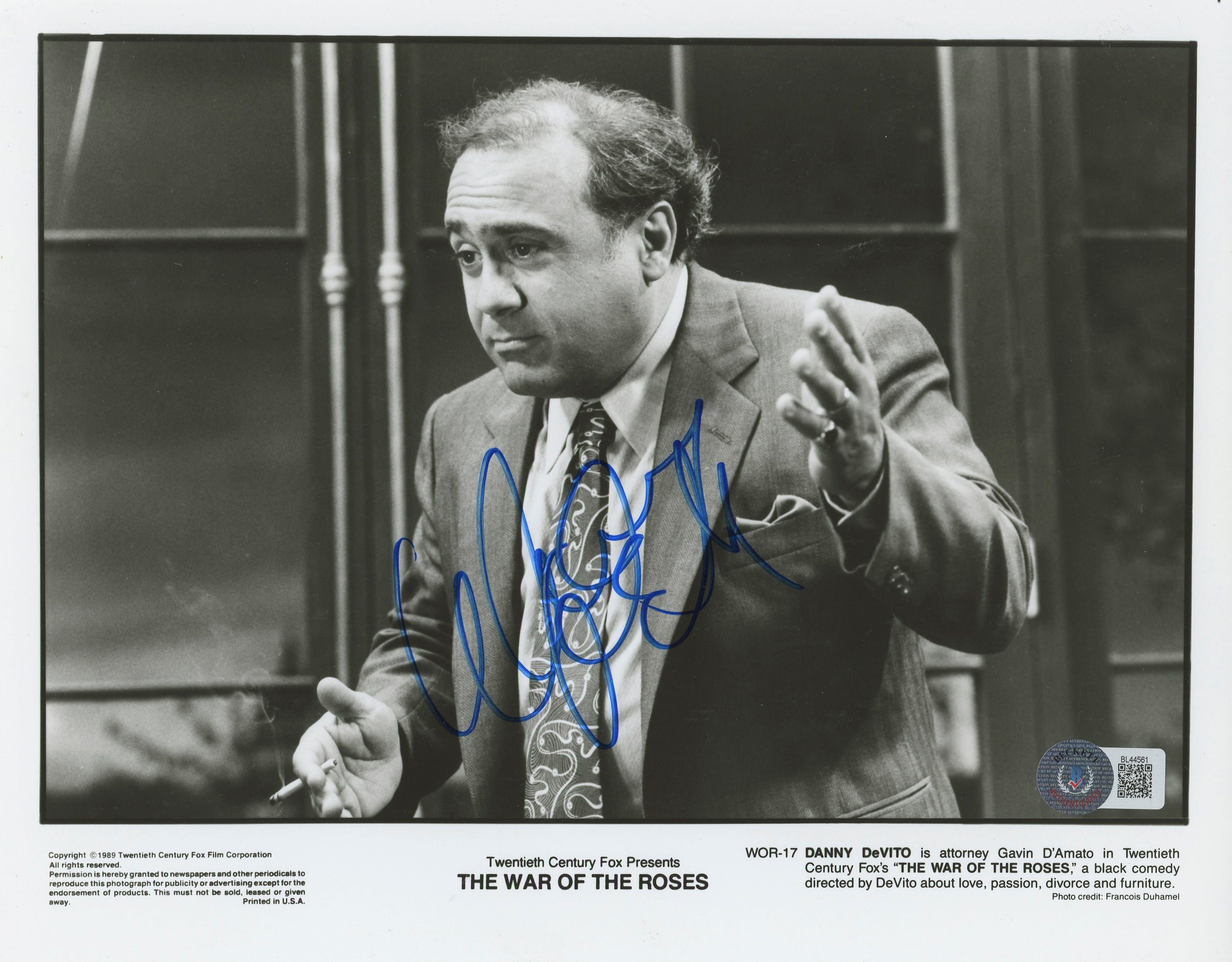 Danny DeVito The War of the Roses Authentic Signed 8x10 Photo BAS #BL44561