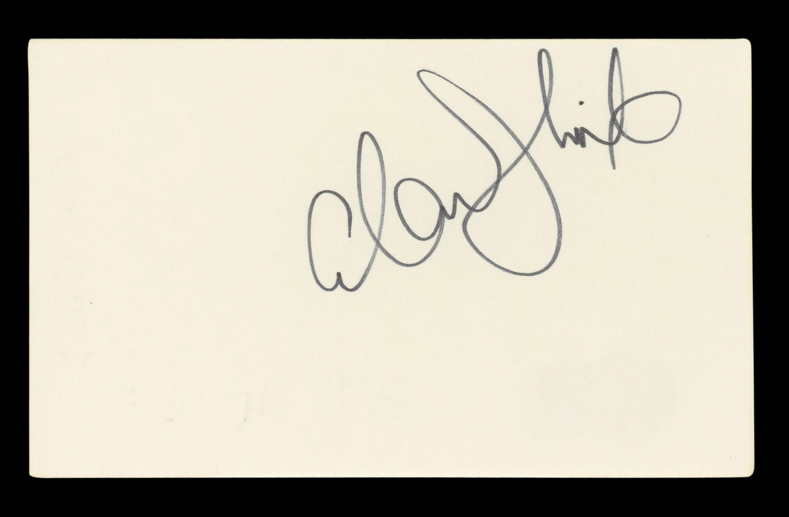 Alan Thicke Growing Pains Authentic Signed 3x5 Index Card BAS #BL96420