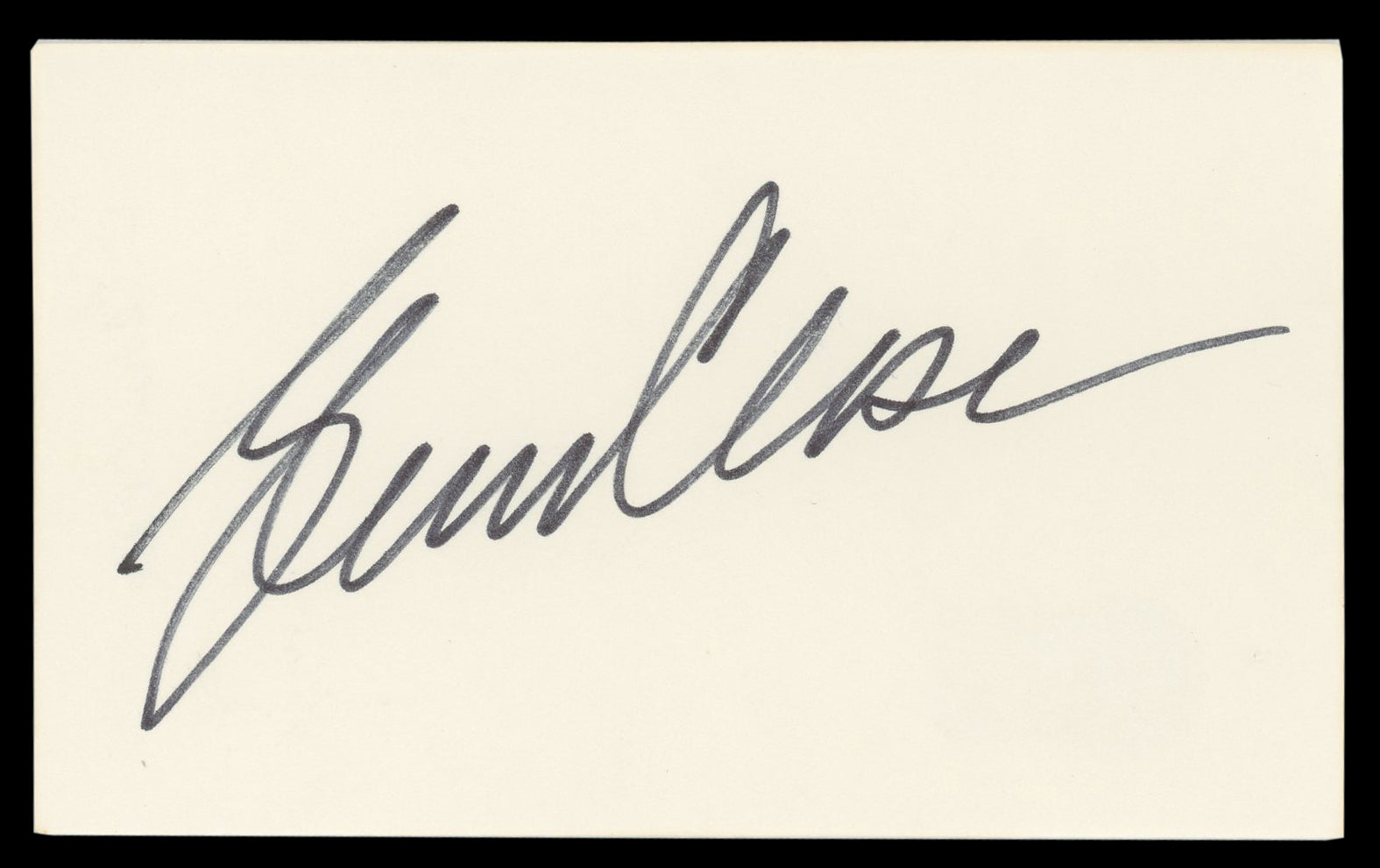 Glenn Close Fatal Attraction Authentic Signed 3x5 Index Card BAS #BN06365