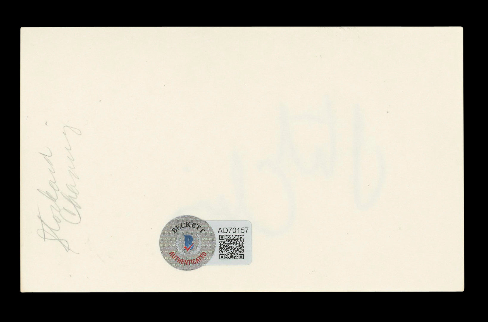 Stockard Channing Grease Signed 3x5 Index Card Autographed BAS #AD70157