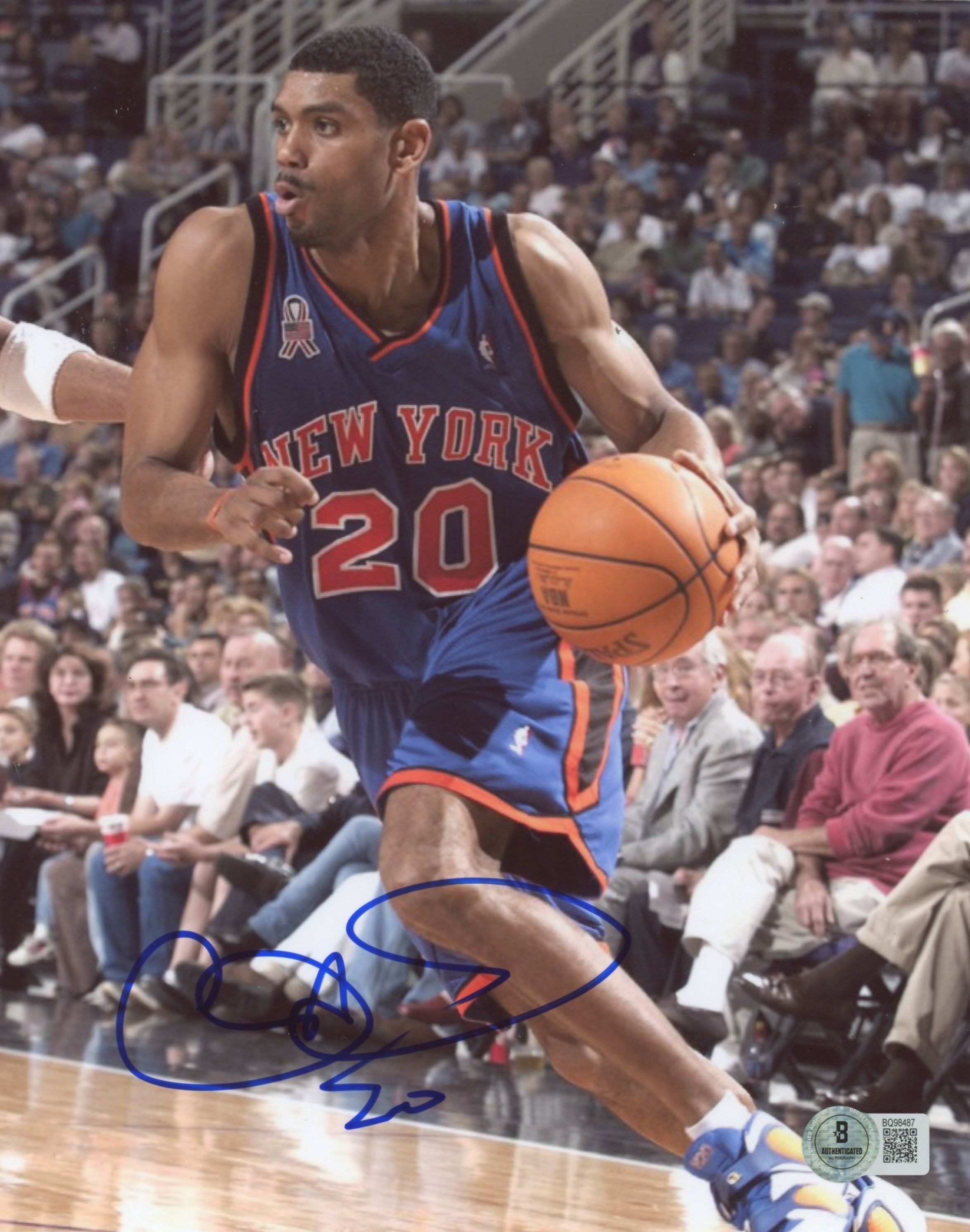 Knicks Allan Houston Authentic Signed 8x10 Photo Autographed BAS #BQ98487