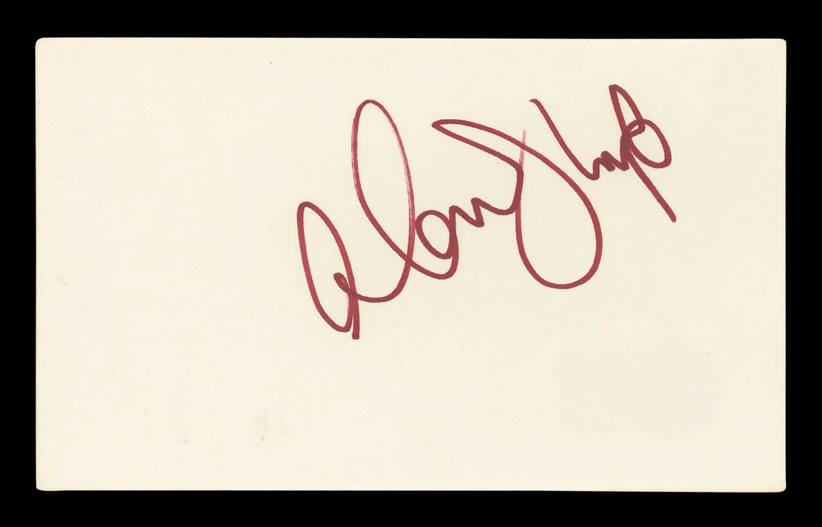 Alan Thicke Growing Pains Authentic Signed 3x5 Index Card BAS #BL96422