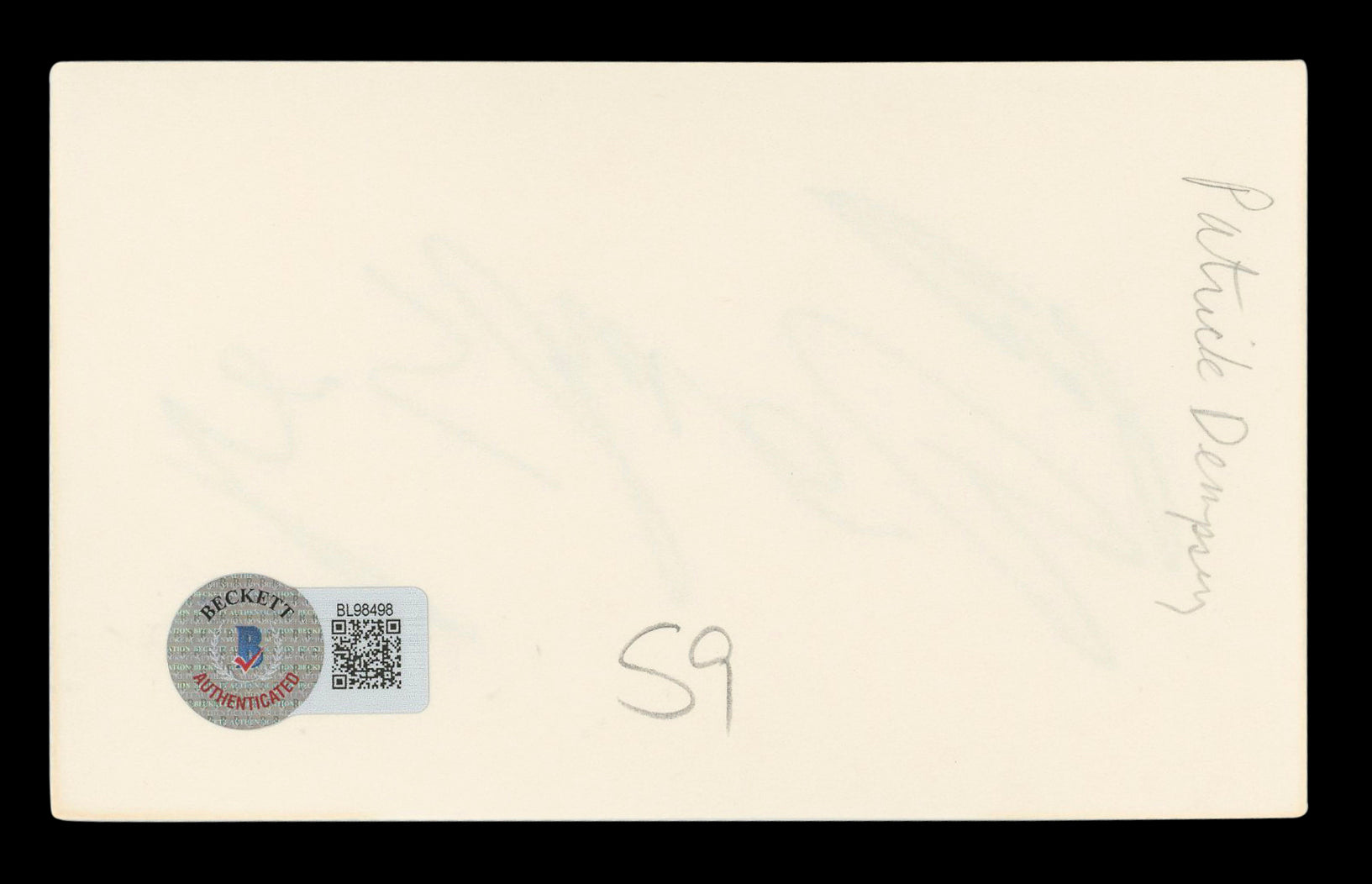 Patrick Dempsey Grey's Anatomy Authentic Signed 3x5 Index Card BAS #BL98498