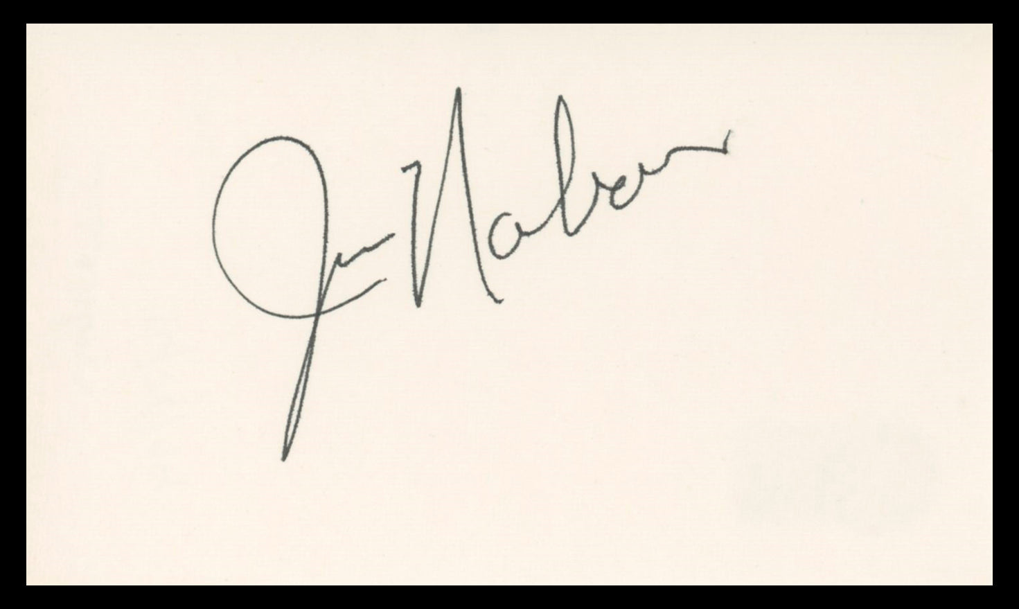 Jim Nabors The Andy Griffith Show Authentic Signed 3x5 Index Card BAS #BV04125