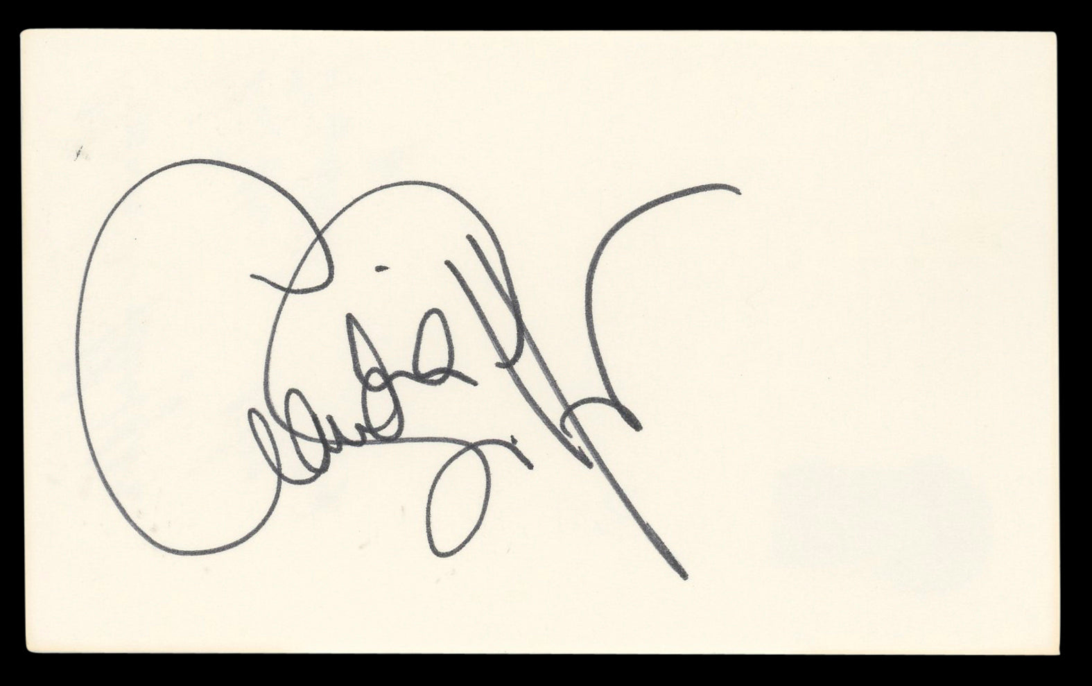 Claudia Schiffer Love Actually Authentic Signed 3x5 Index Card BAS #BL98494