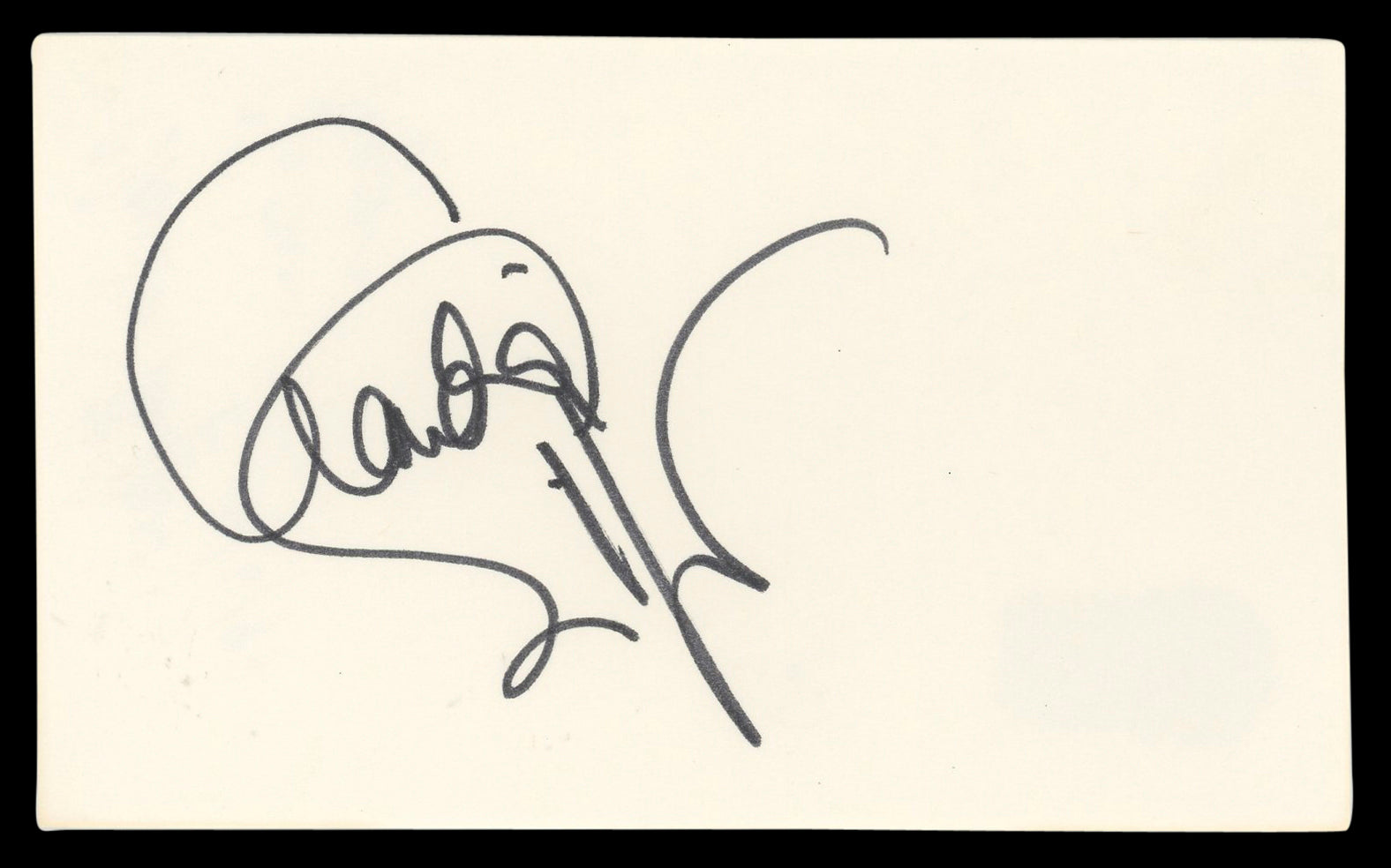 Claudia Schiffer Love Actually Authentic Signed 3x5 Index Card BAS #BL98493