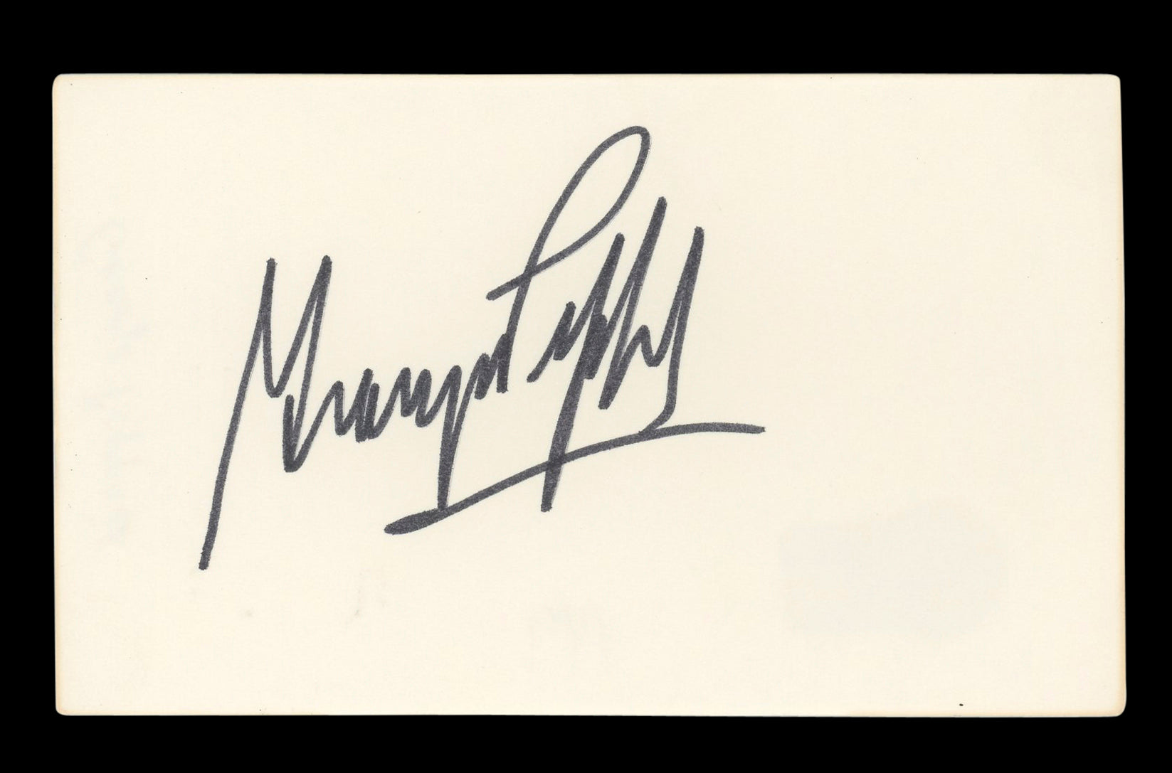 George Peppard Breakfast At Tiffany's Signed 3x5 Index Card BAS #BL96429