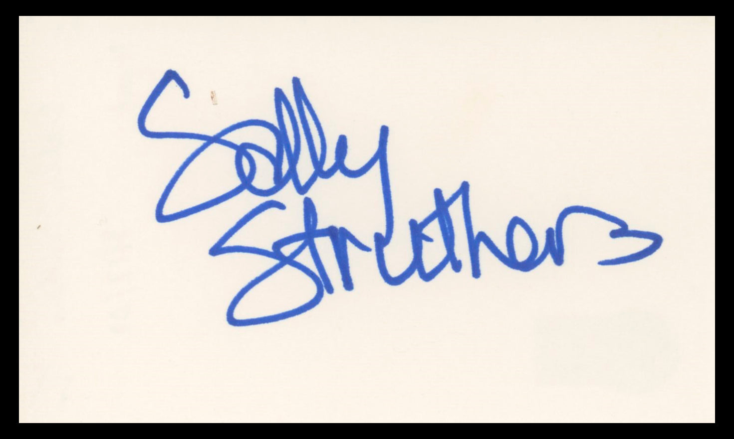 Sally Struthers All In The Family Authentic Signed 3x5 Index Card BAS #BV04137