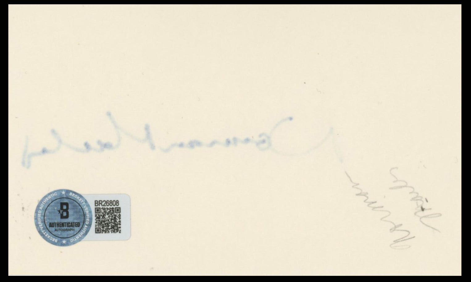 Norman Mailer Authentic Signed 3x5 Index Card Autographed BAS #BR26808