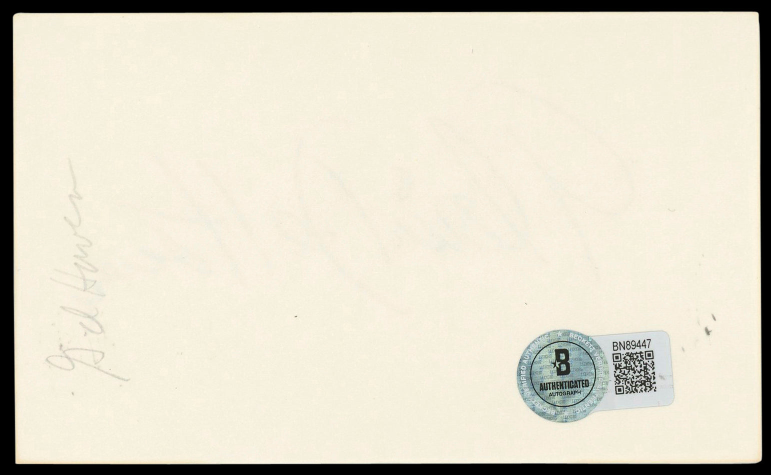 Gloria DeHaven The Thin Man Goes Home Signed 3x5 Index Card BAS #BN89447