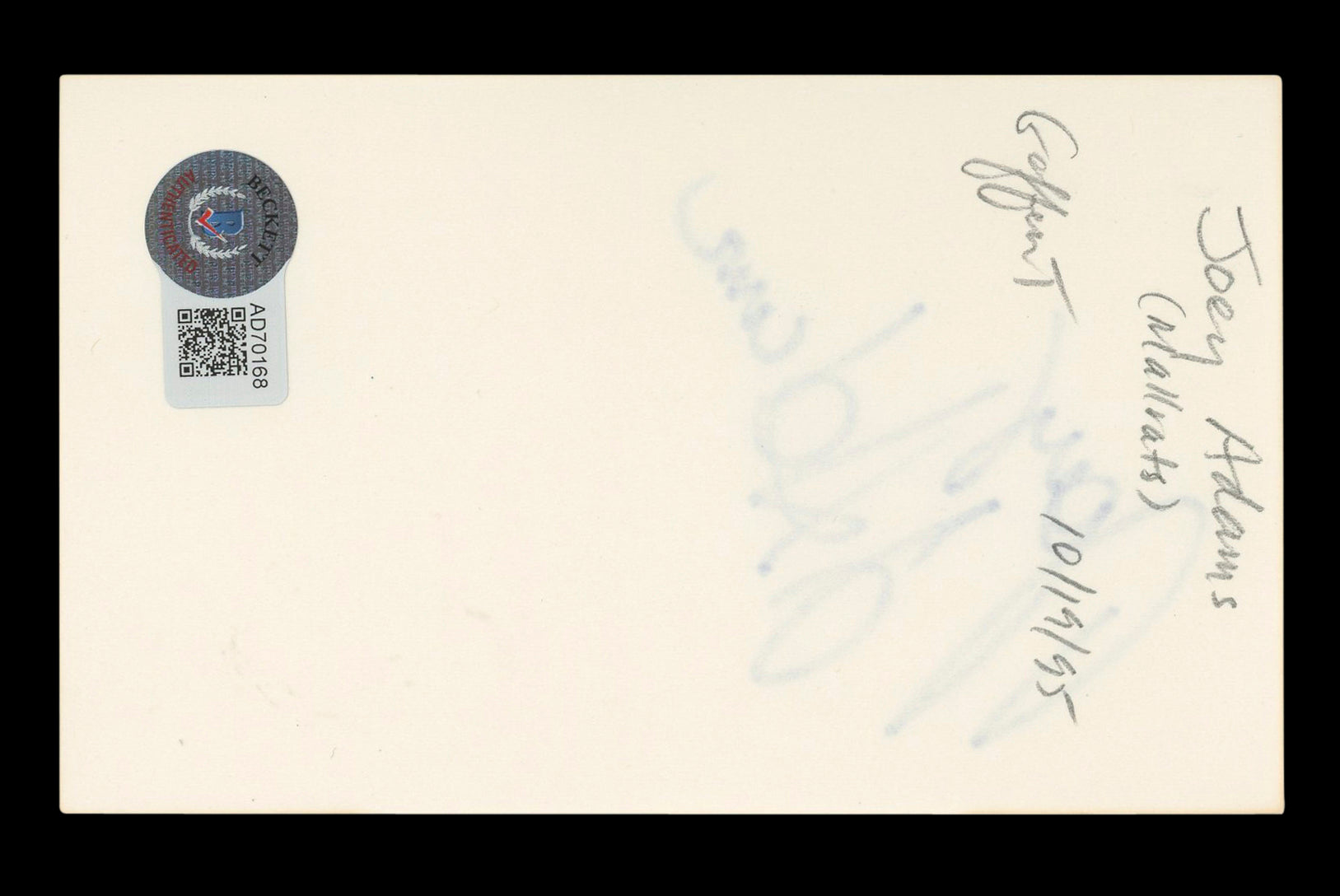 Joey Lauren Adams Big Daddy Signed 3x5 Index Card Autographed BAS #AD70168