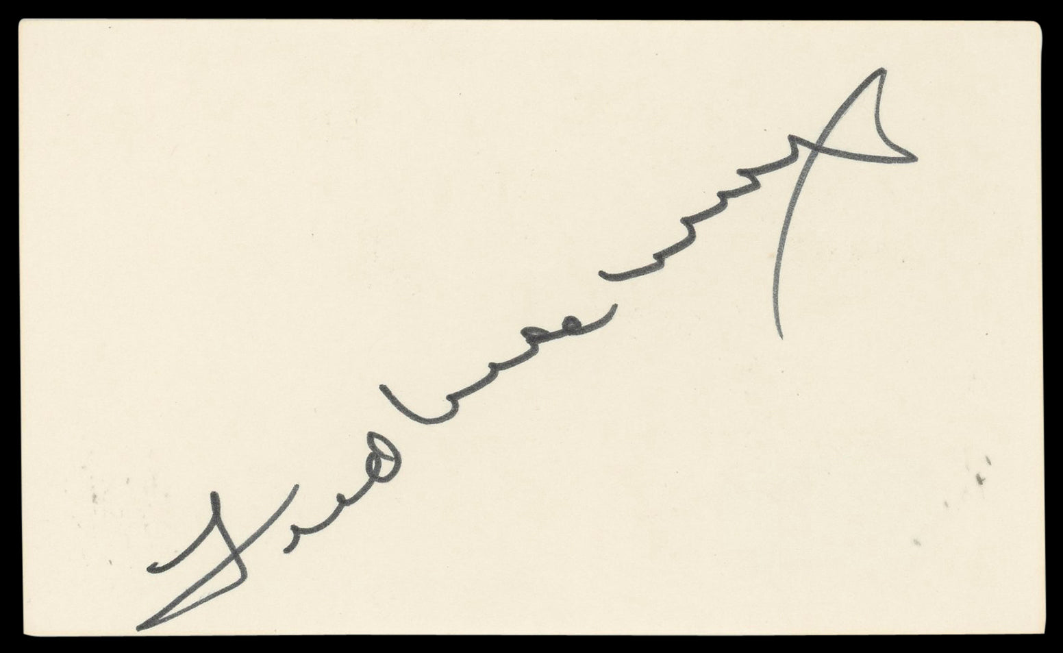 Fred MacMurray Double Indemnity Authentic Signed 3x5 Index Card BAS #BN89448