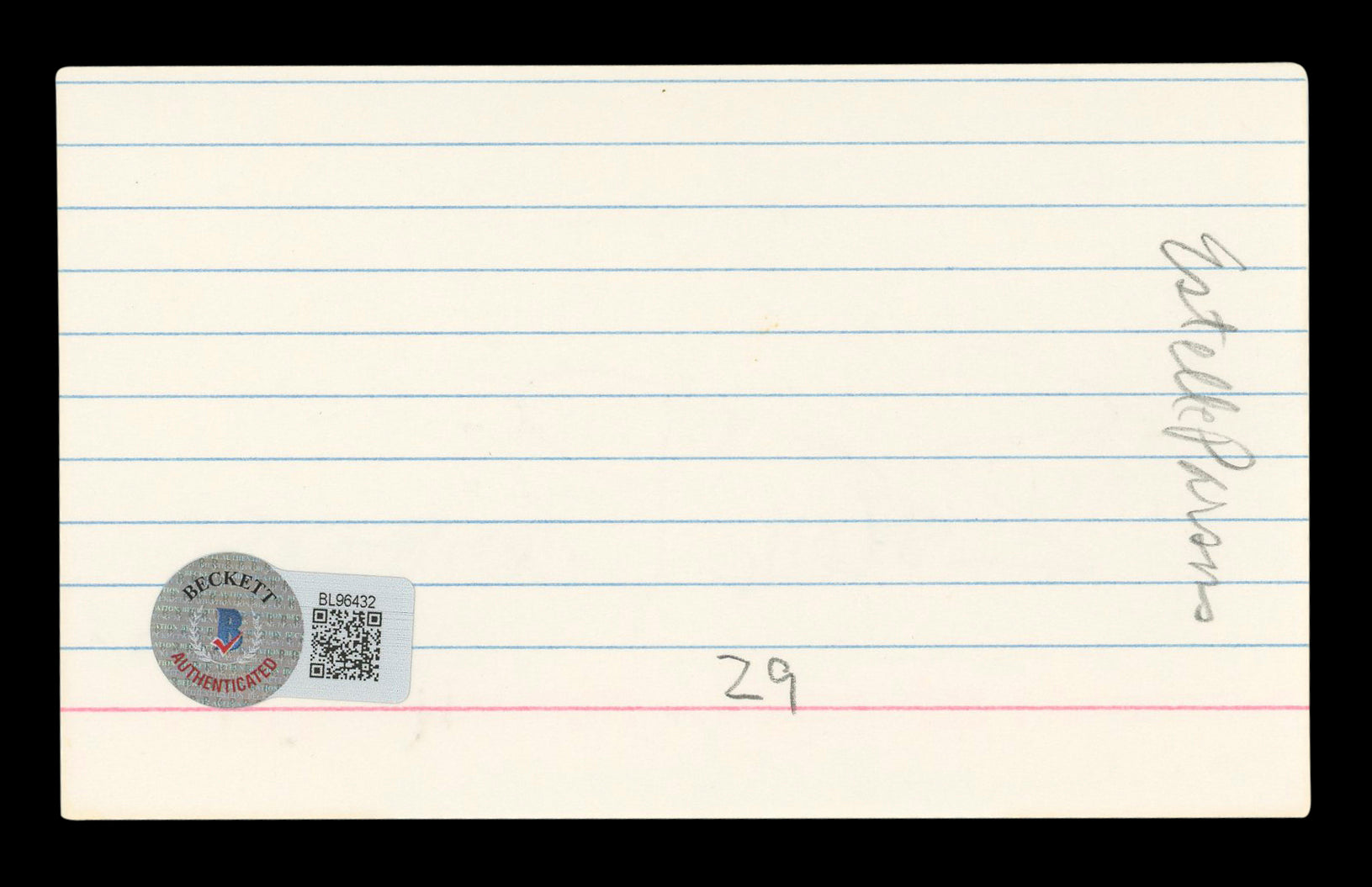 Estelle Parsons Bonnie and Clyde Authentic Signed 3x5 Index Card BAS #BL96432