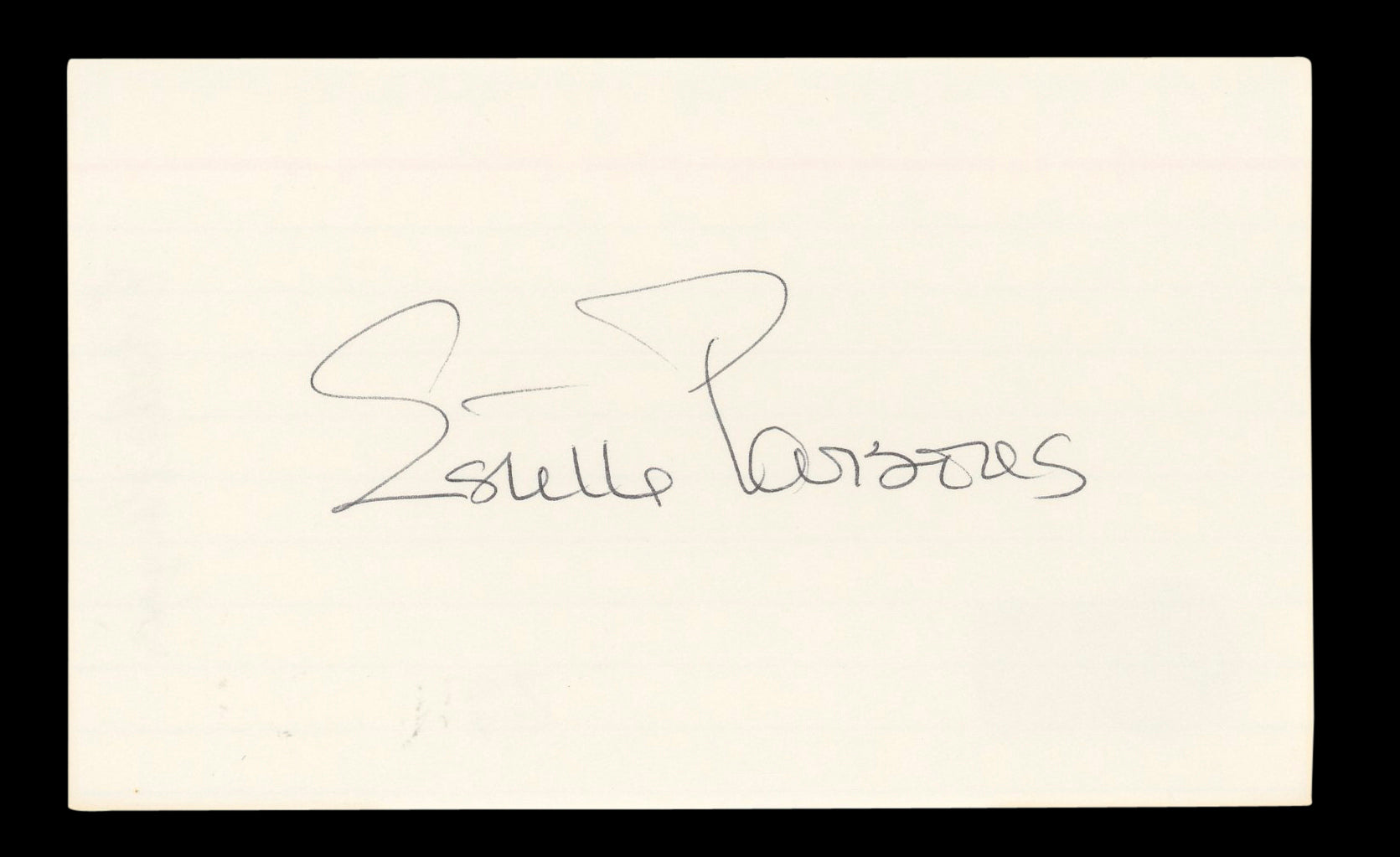 Estelle Parsons Bonnie and Clyde Authentic Signed 3x5 Index Card BAS #BL96434