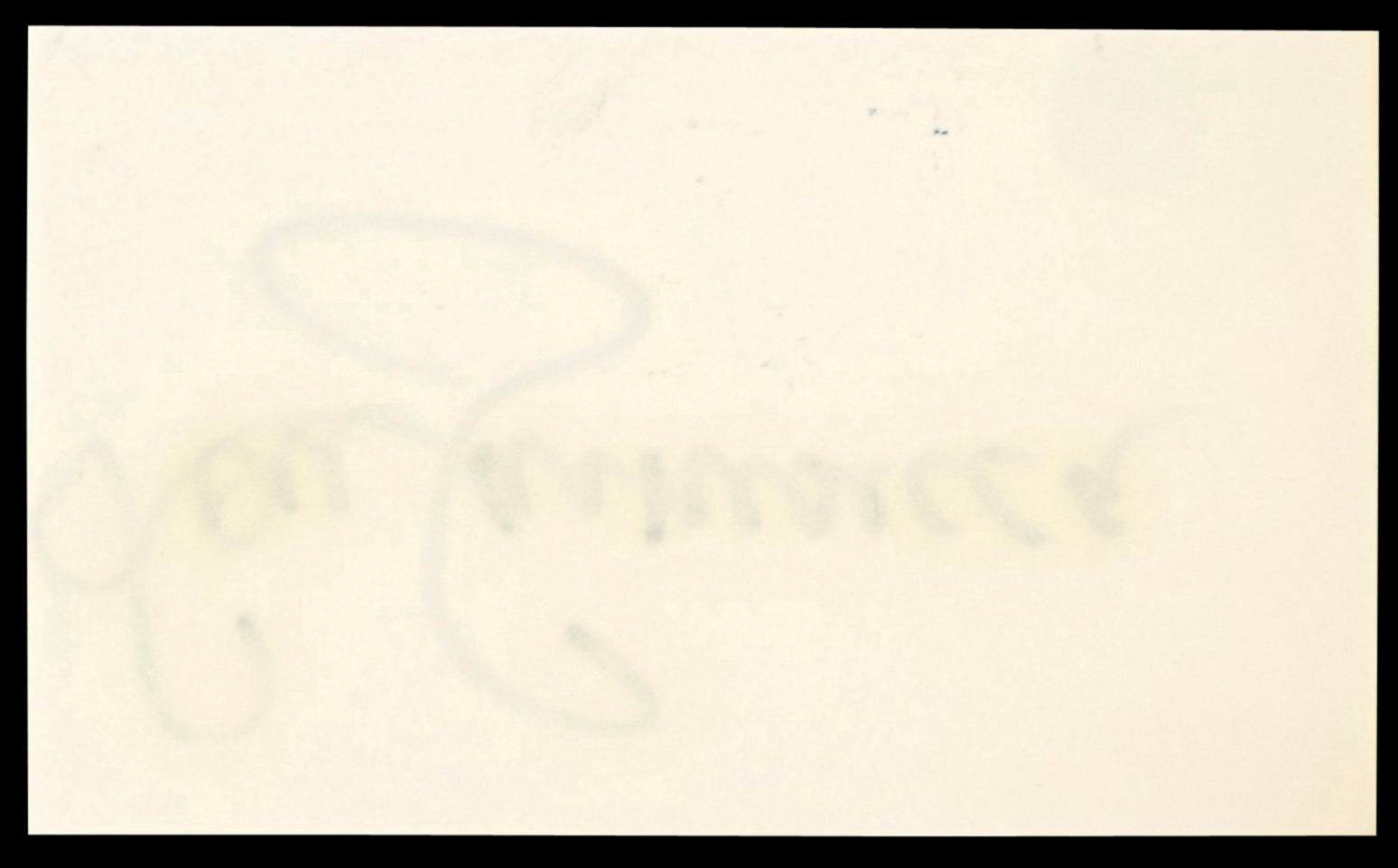 Lou Carnesecca Authentic Signed 3x5 Index Card Autographed BAS #BT03651