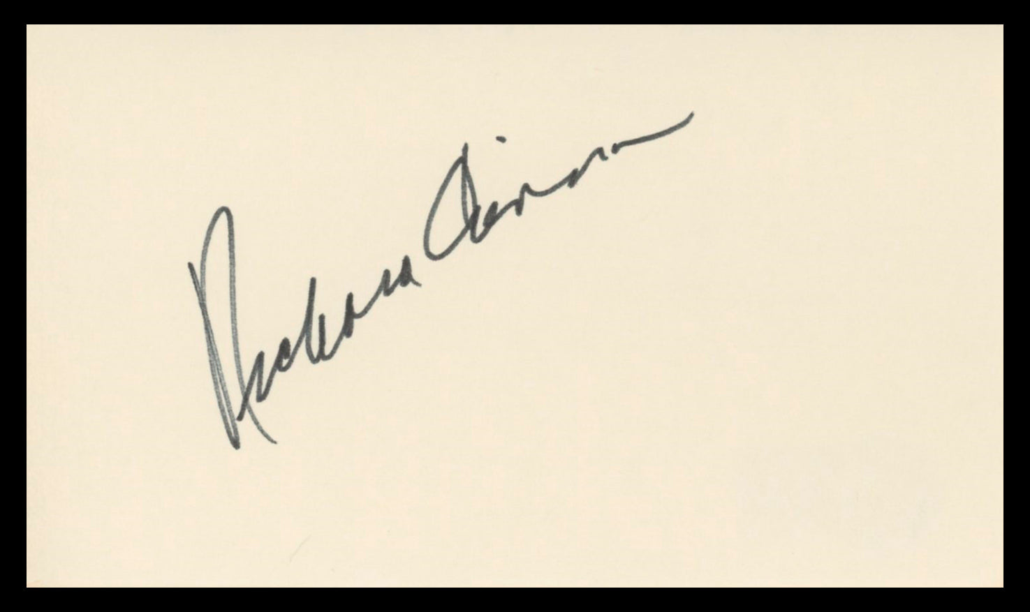 Richard Crenna Rambo Authentic Signed 3x5 Index Card Autographed BAS #BV04148