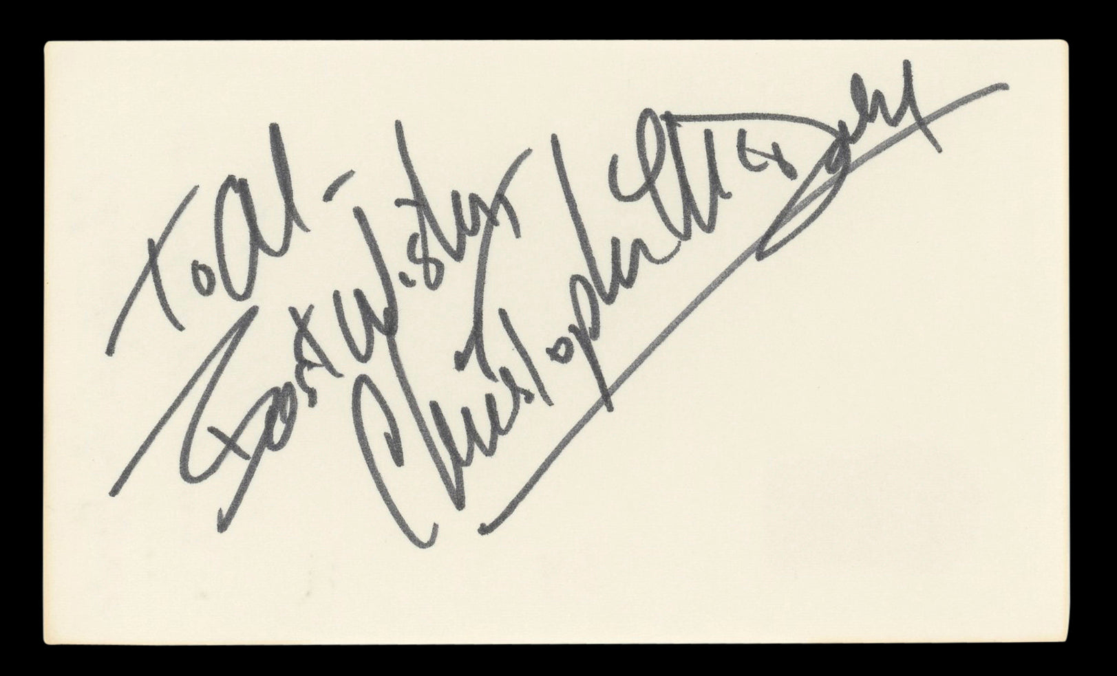 Christopher McDonald Thelma & Louise "To Al" Signed 3x5 Index Card BAS #BL96436