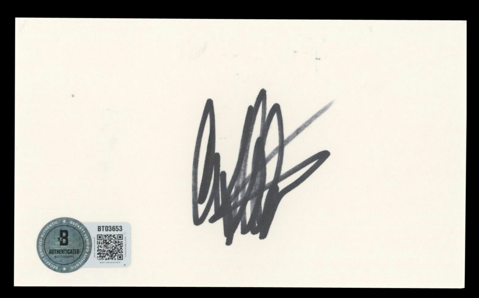 Craig Stadler Authentic Signed 3x5 Index Card Autographed BAS #BT03653