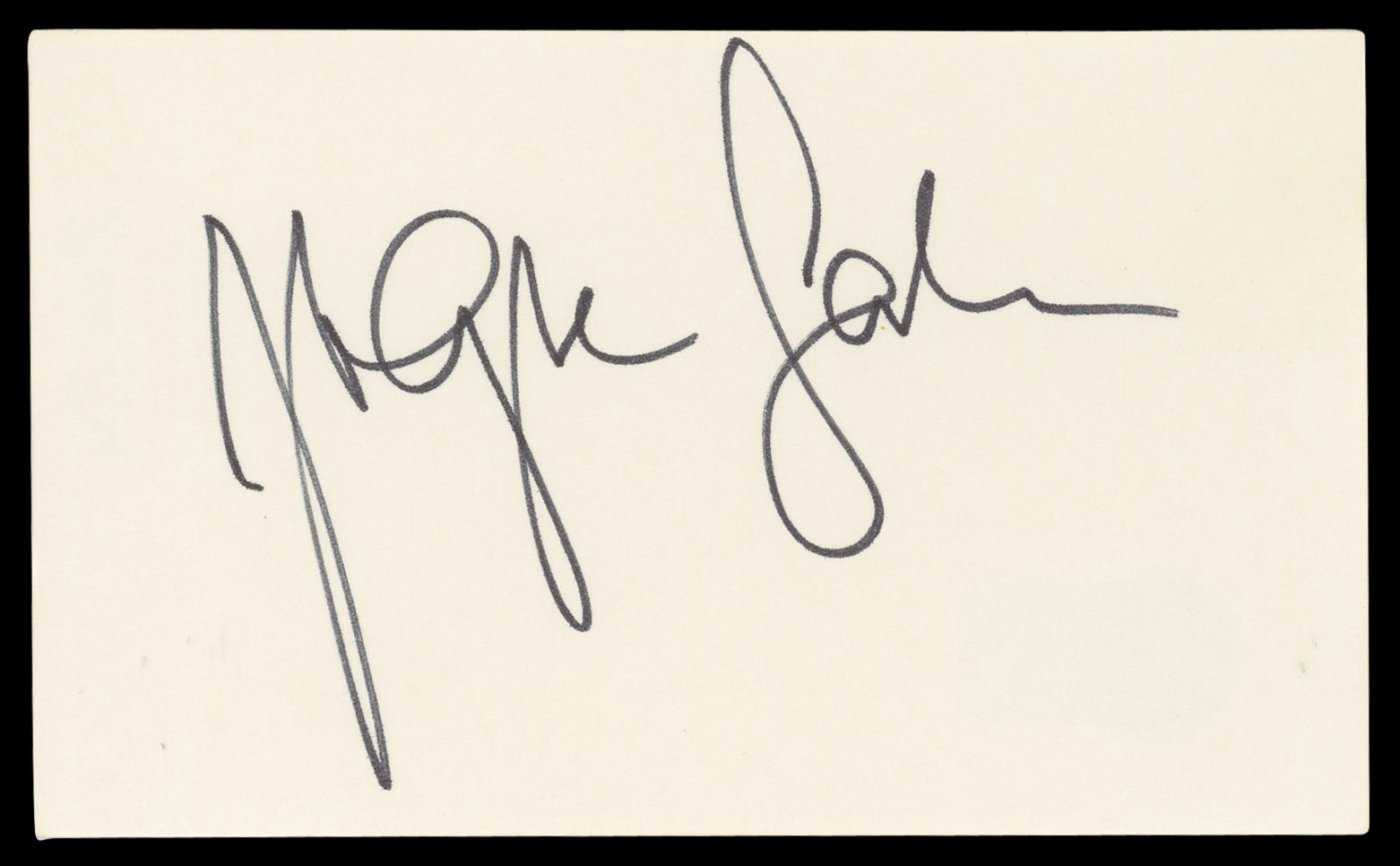 Zsa Zsa Gabor A Nightmare On Elm Street Signed 3x5 Index Card BAS #BN06381