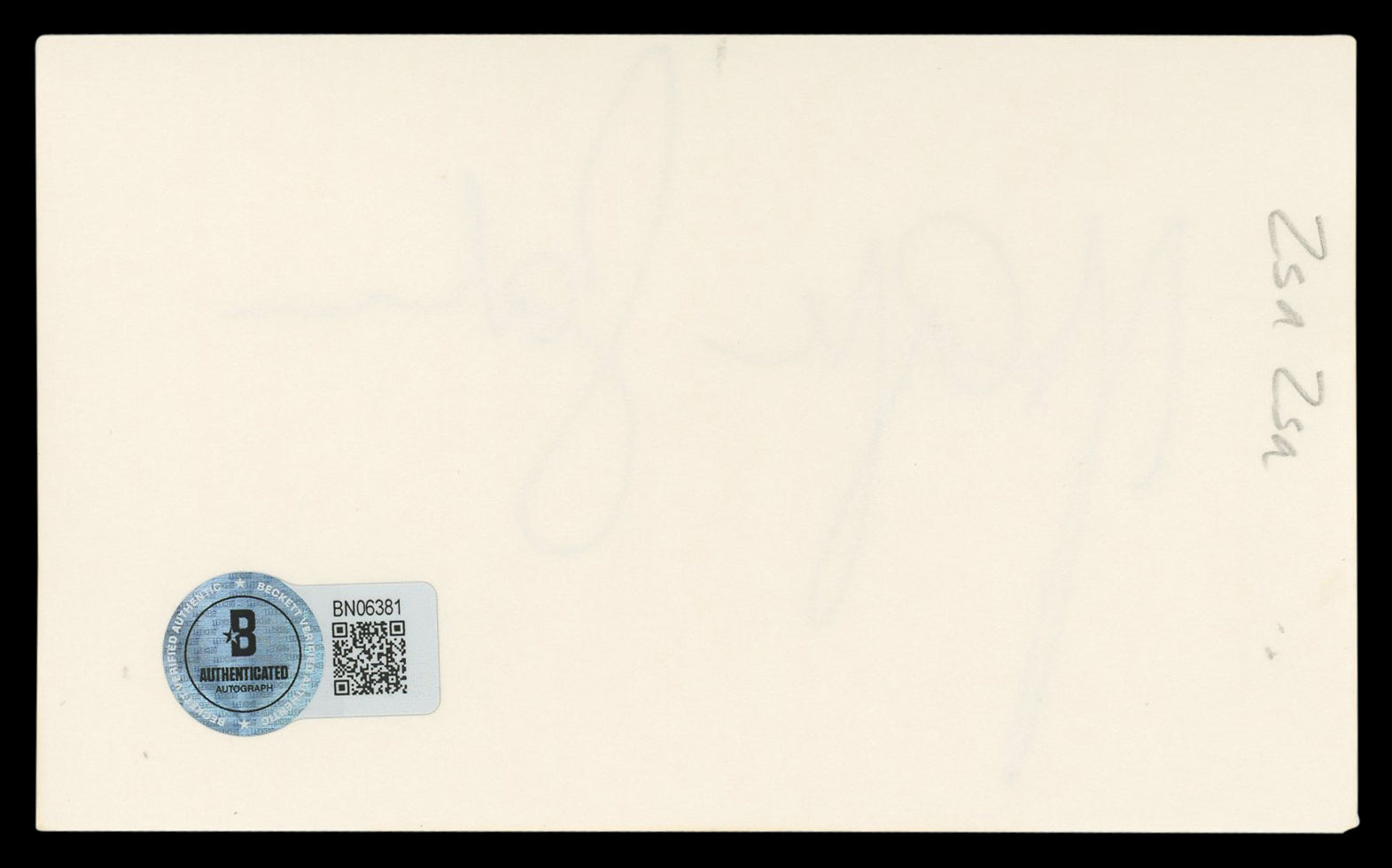 Zsa Zsa Gabor A Nightmare On Elm Street Signed 3x5 Index Card BAS #BN06381