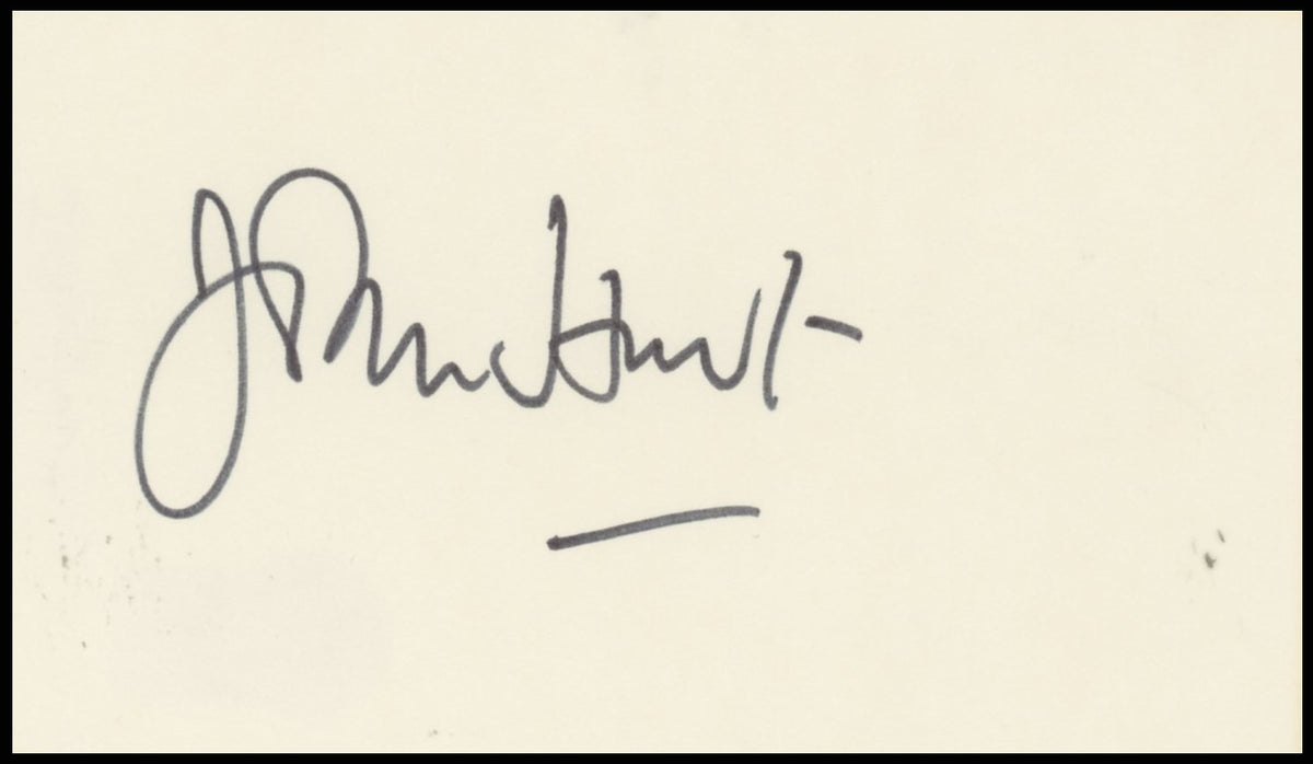 John Hurt Alien Authentic Signed 3x5 Index Card Autographed BAS #BR26815