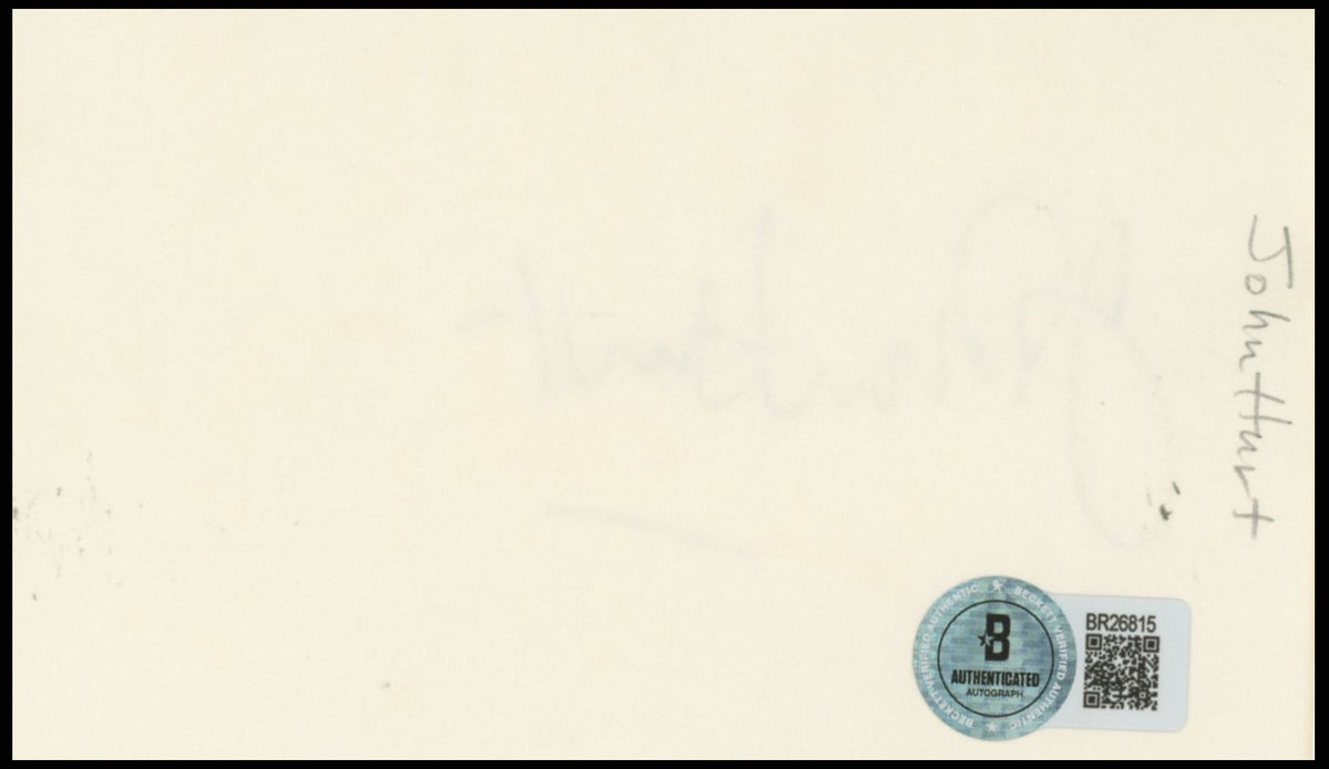 John Hurt Alien Authentic Signed 3x5 Index Card Autographed BAS #BR26815