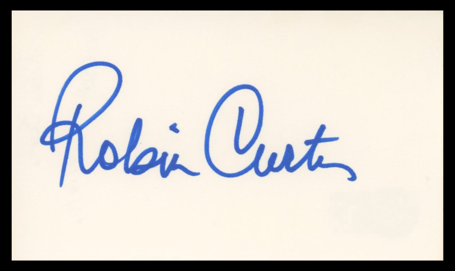 Robin Curtis Star Trek III Authentic Signed 3x5 Index Card BAS #BV04150