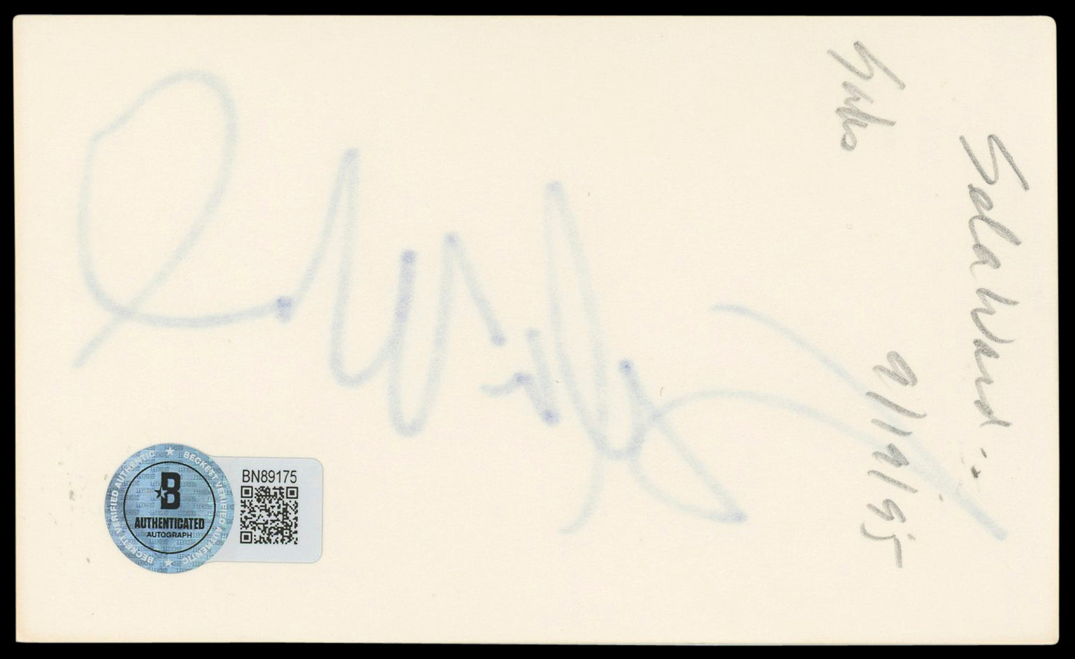 Sela Ward Sisters Authentic Signed 3x5 Index Card Autographed BAS #BN89175