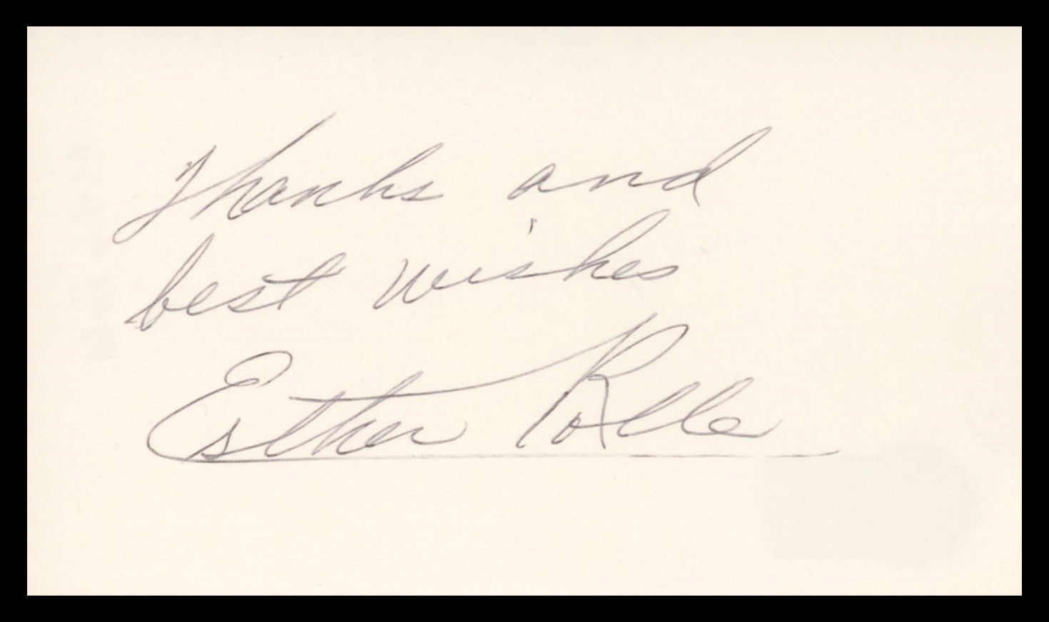 Esther Rolle Maude "Best Wishes" Authentic Signed 3x5 Index Card BAS #BV02154