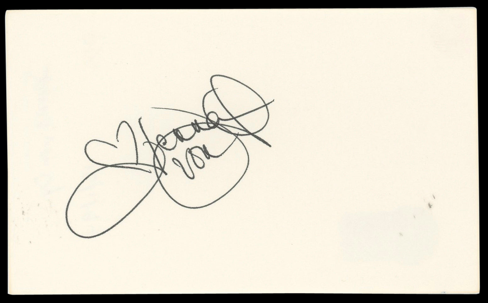 Jenna von Oy Blossom Authentic Signed 3x5 Index Card Autographed BAS #BN89180