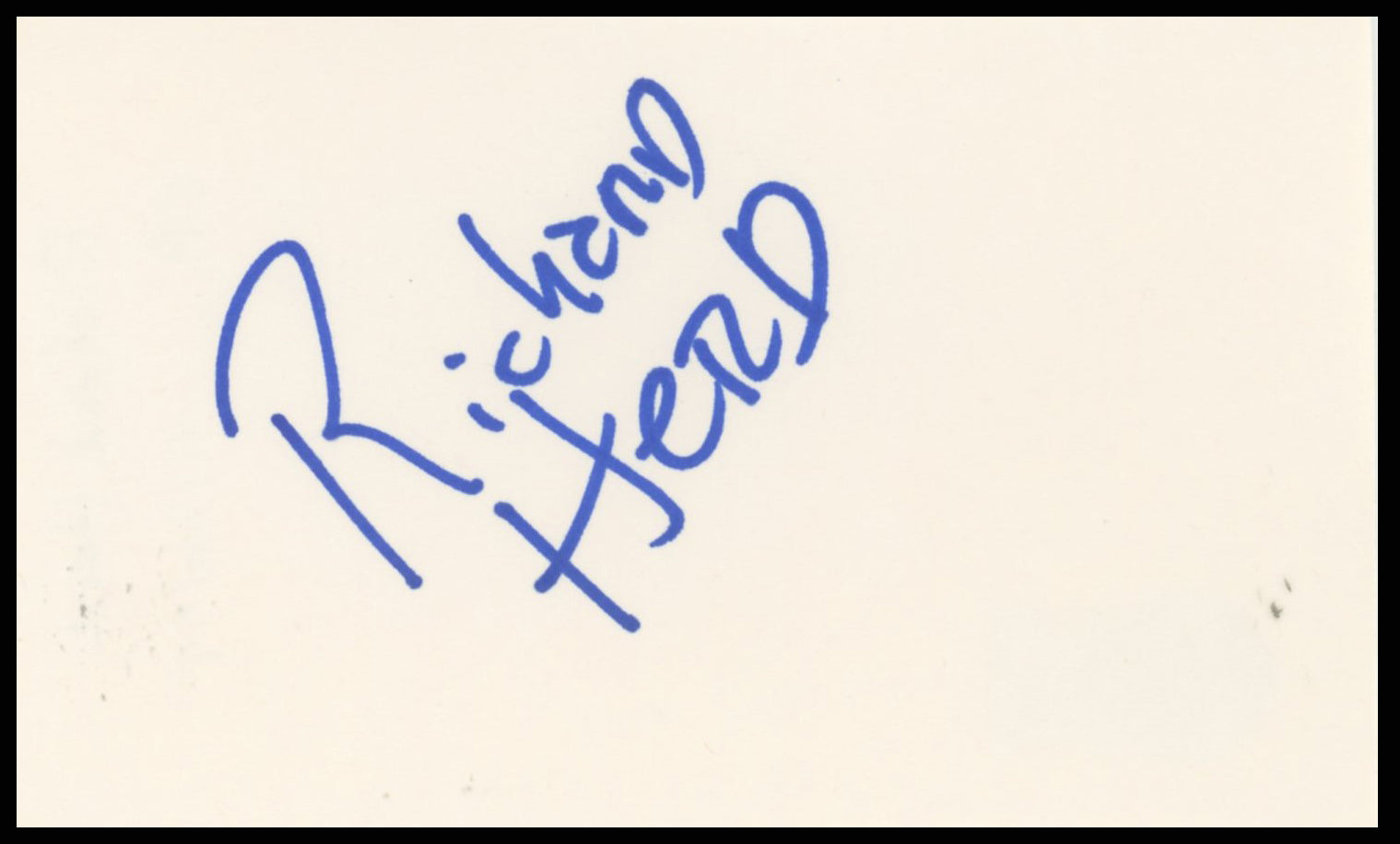 Richard Herd Star Trek: Voyager Authentic Signed 3x5 Index Card BAS #BR26822