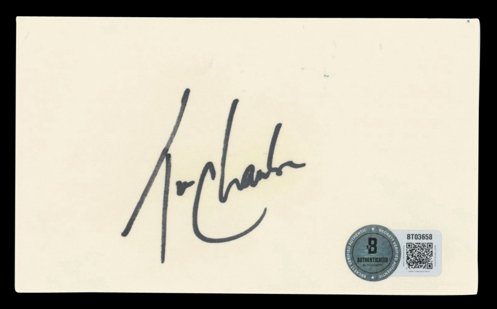 Suns Tom Chambers Authentic Signed 3x5 Index Card Autographed BAS #BT03658